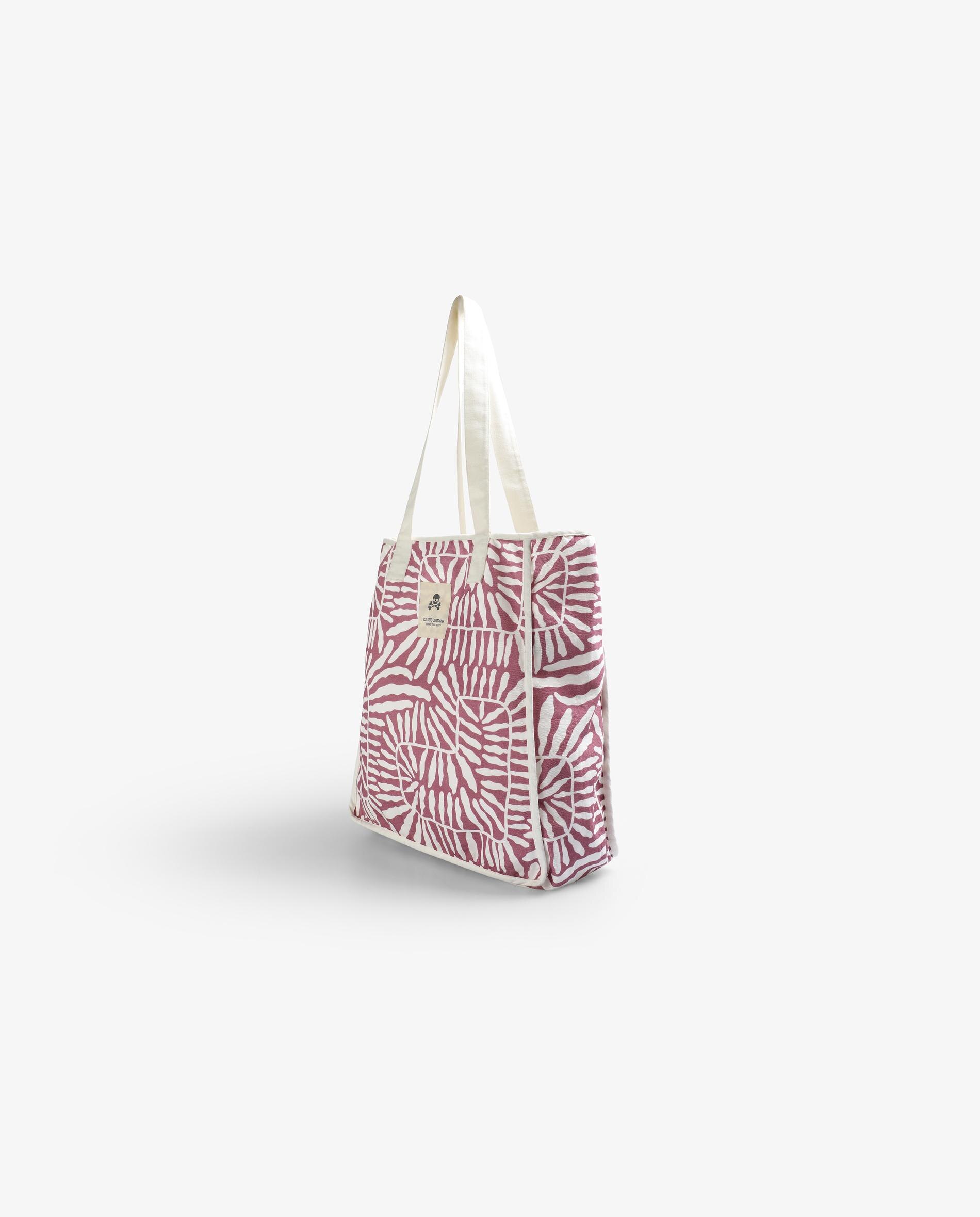 Bolsa Infantil Estampada com Caveira Lilás / Branco-3