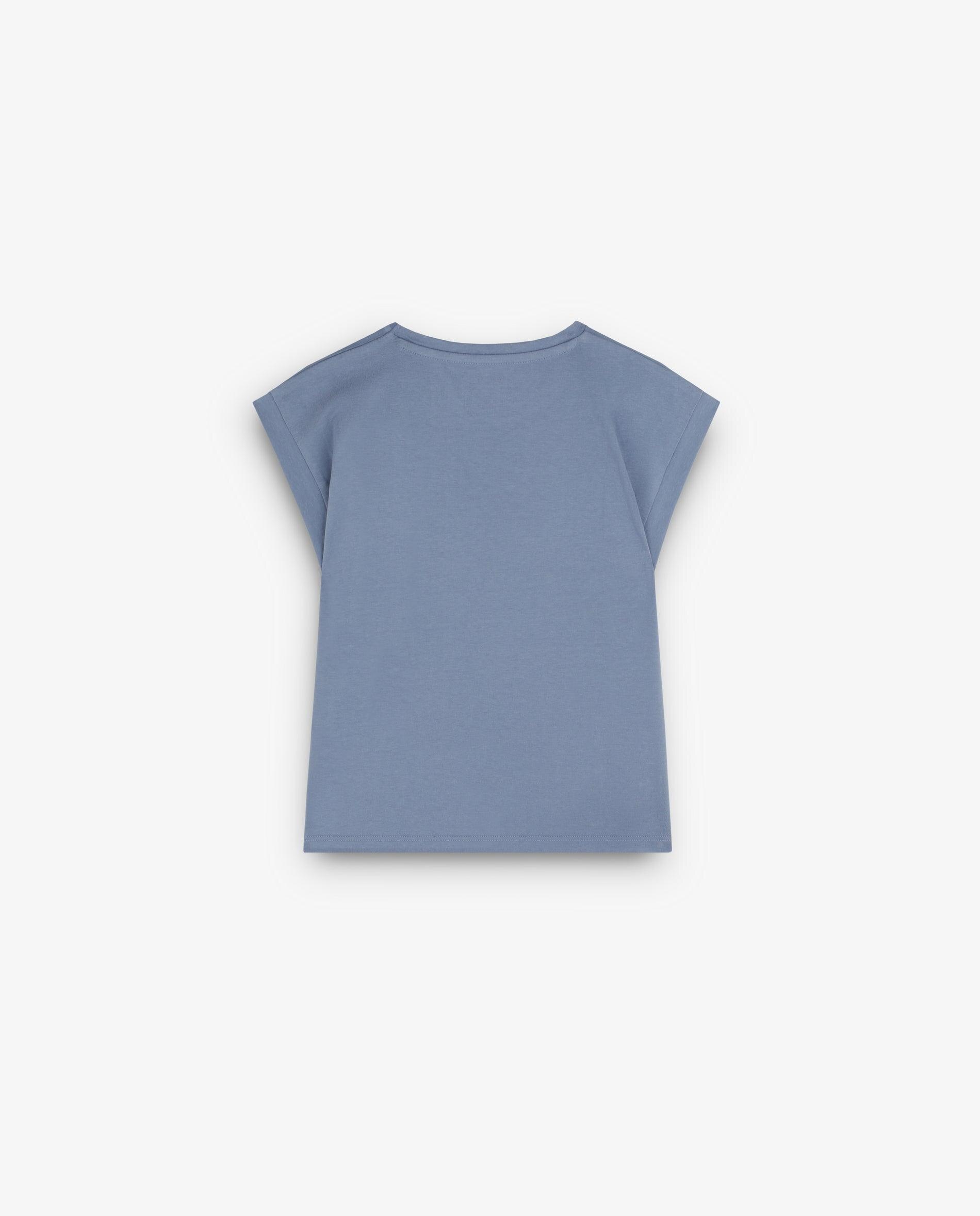 T-shirt Regular Fit de Algodão Scalpers Azul-acinzentado-2