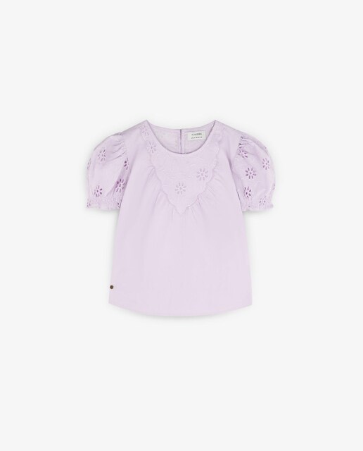 Imagem 0 de Blusa Infantil de Algodão com Manga Abalonada
