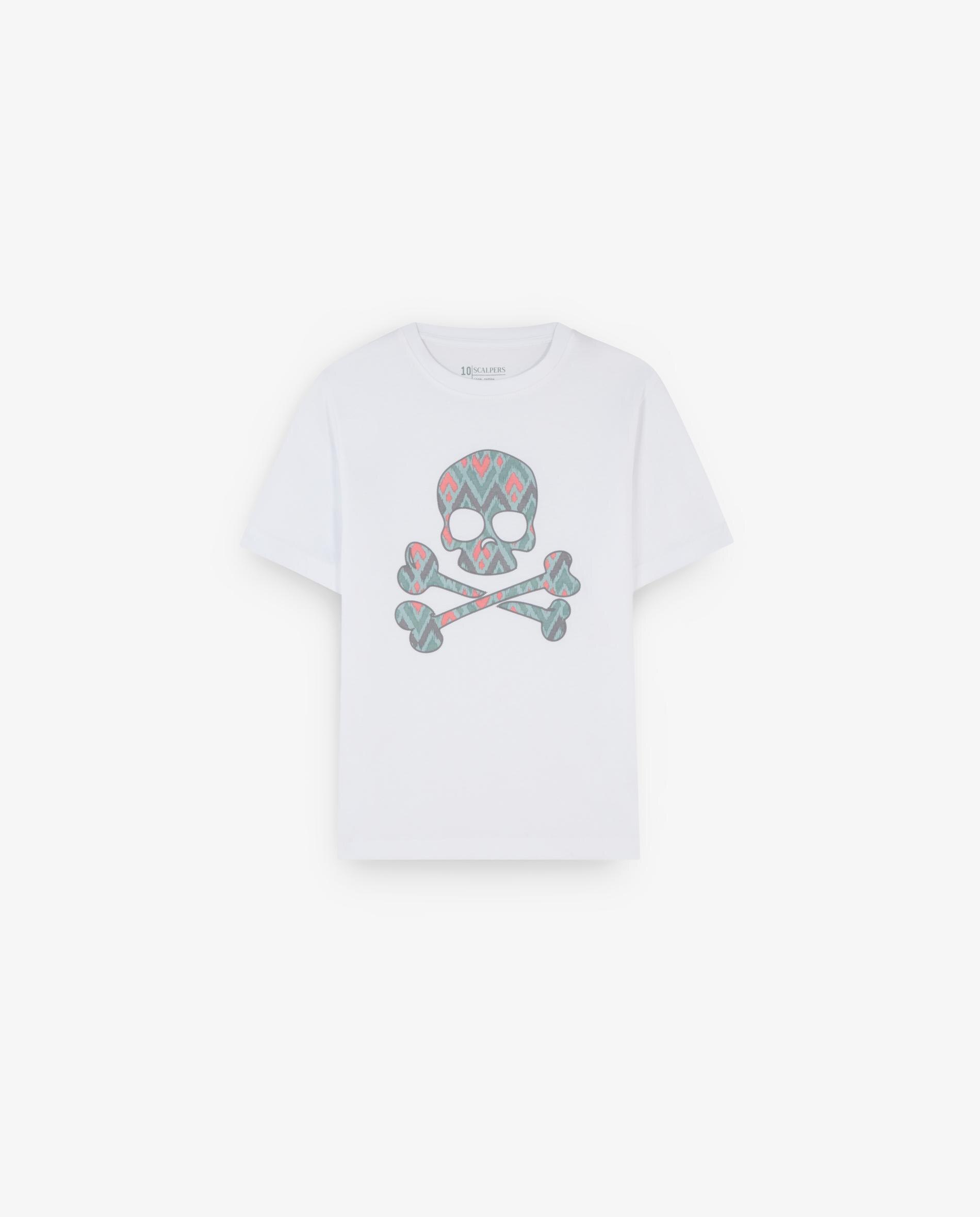 T-shirt Infantil em Algodão de Manga Curta Branco-4