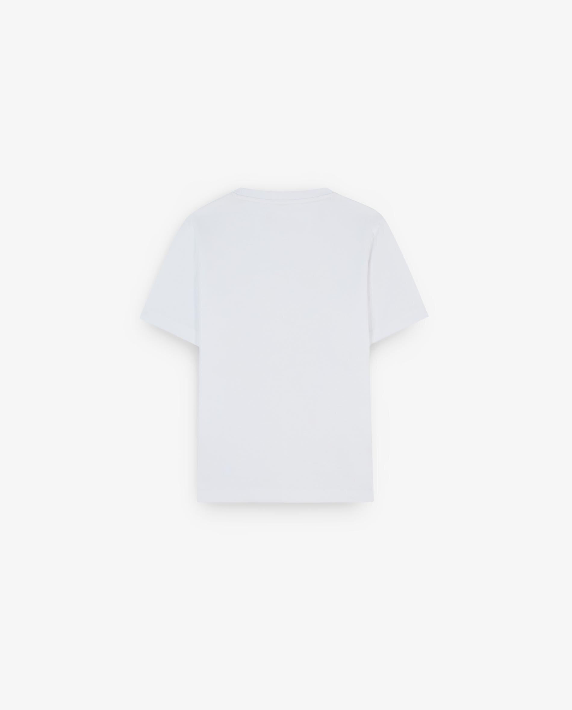 T-shirt Infantil em Algodão de Manga Curta Branco-5