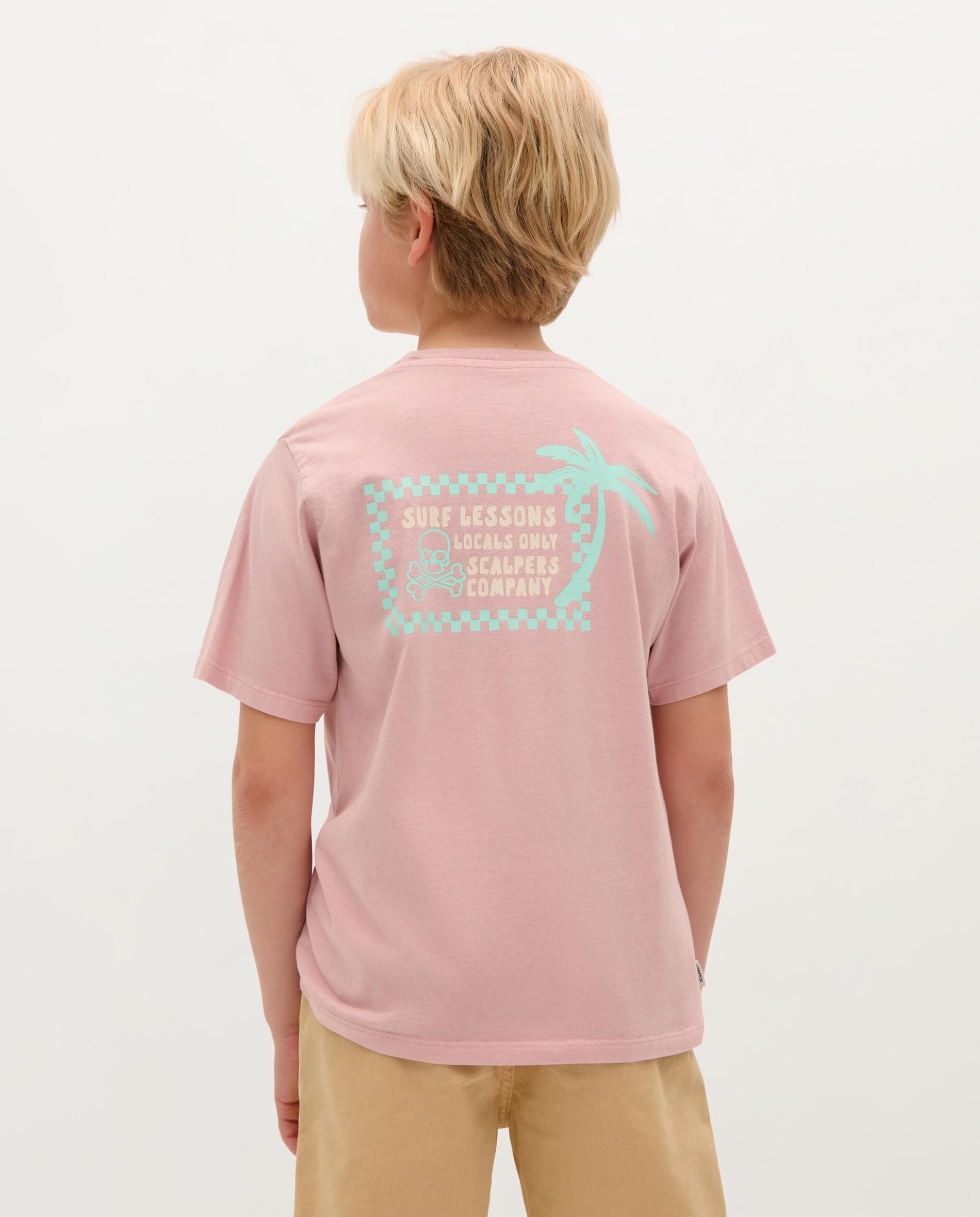 T-Shirt de Manga Curta de Algodão para Criança Scalpers Roxo-2