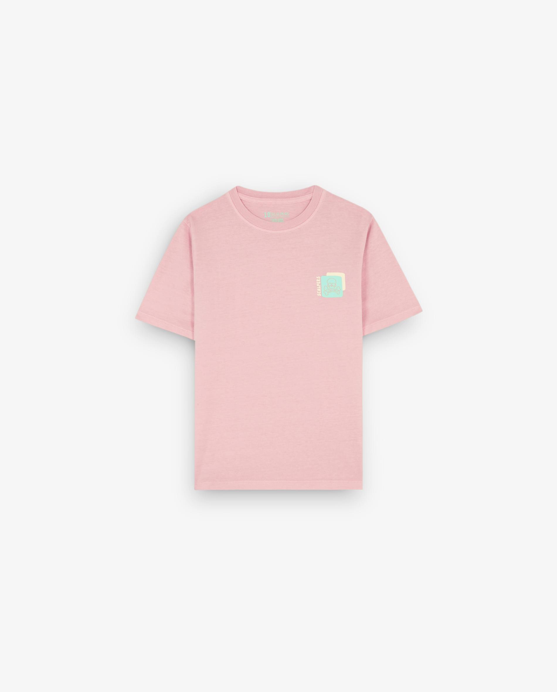 T-Shirt de Manga Curta de Algodão para Criança Scalpers Roxo-4