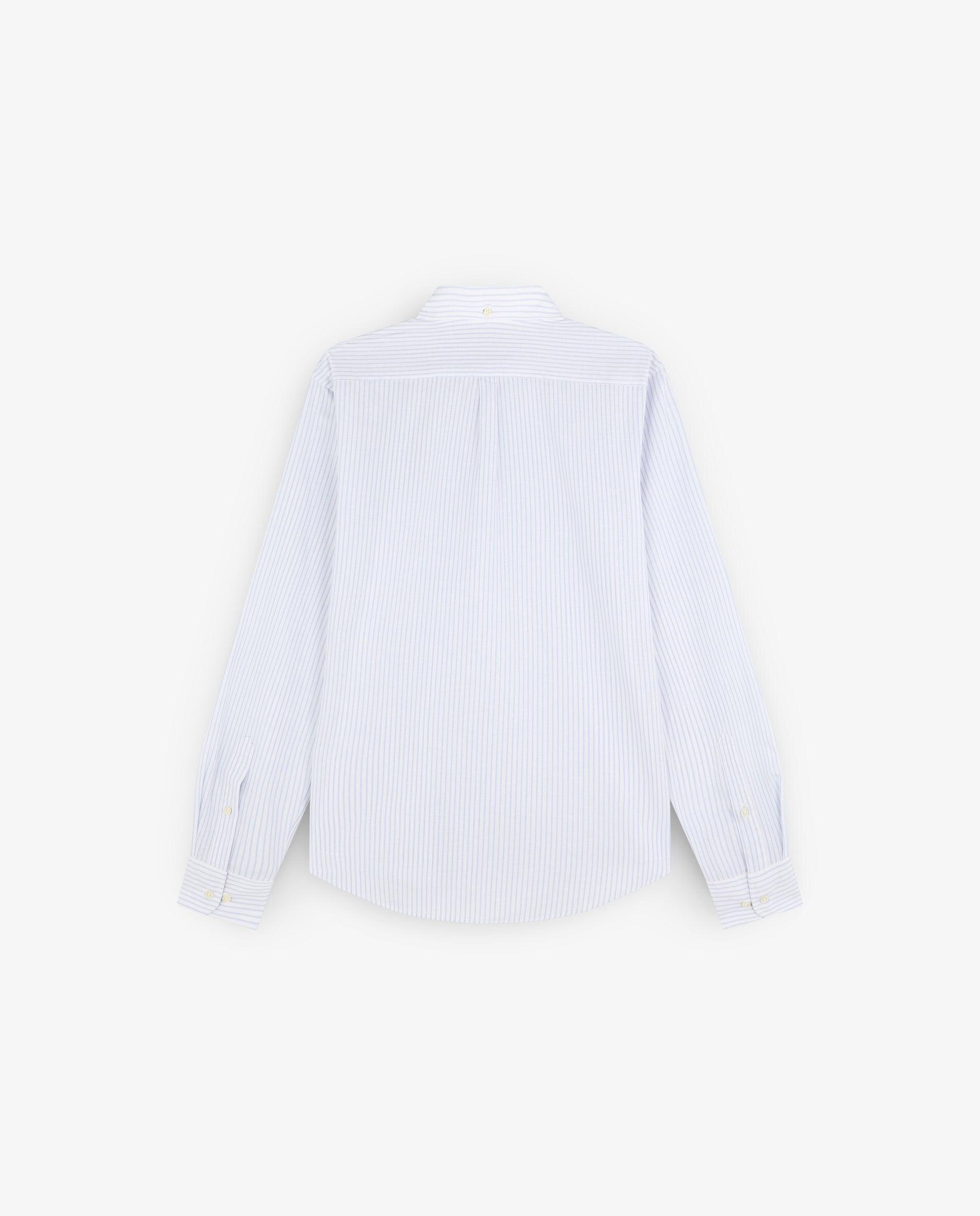 Camisa Regular Fit Às Riscas Azul-claro-5