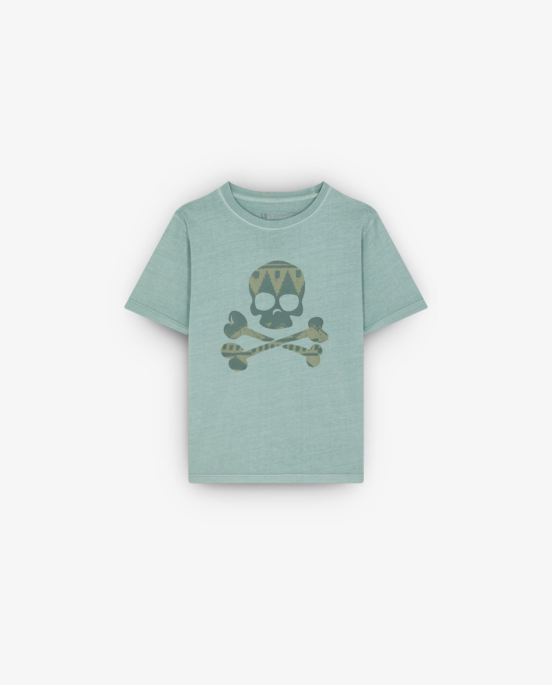 T-shirt Infantil em Algodão de Manga Curta Verde-1