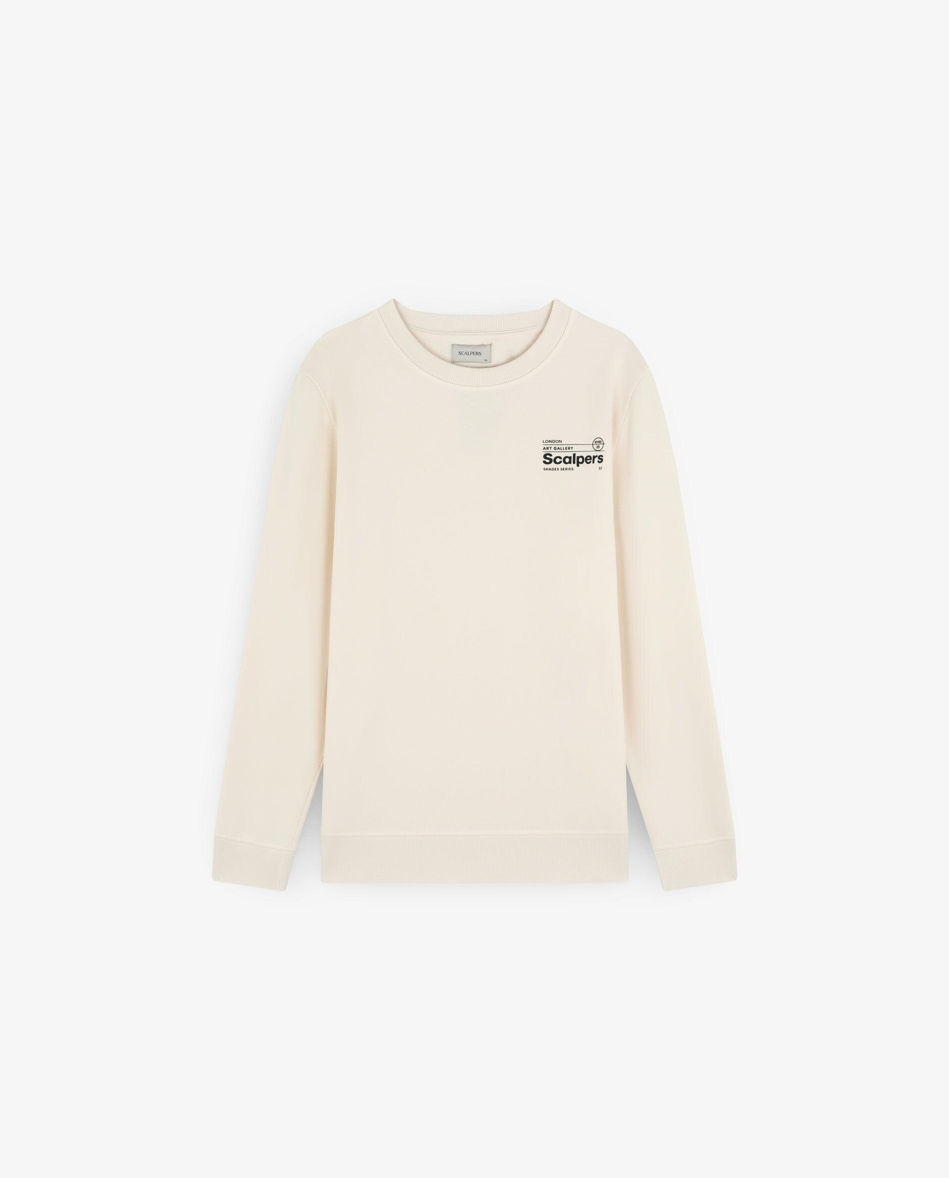 Sweatshirt de Algodão com Estampado Posterior Branco-4