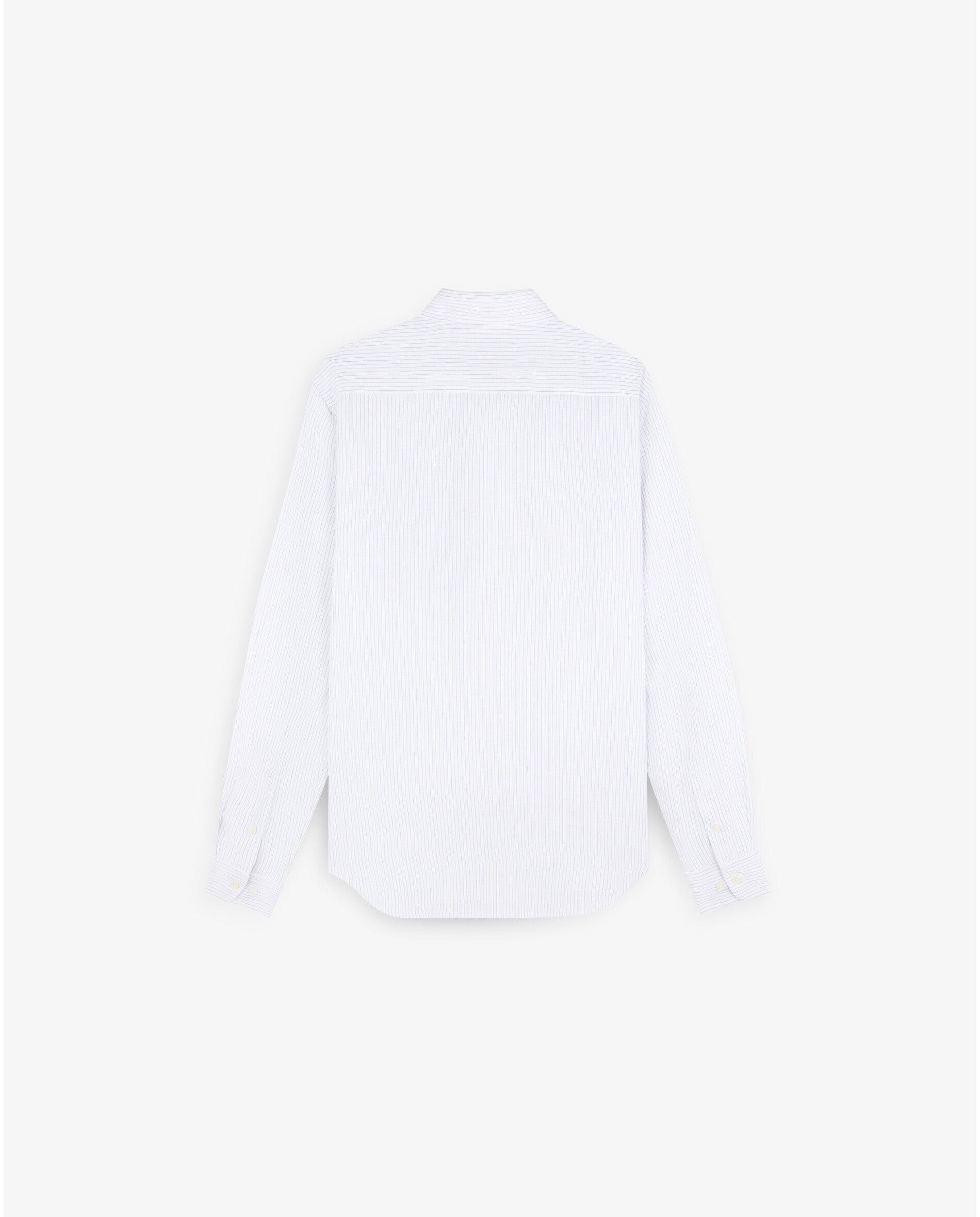 Camisa Regular Fit Às Riscas Branco-2