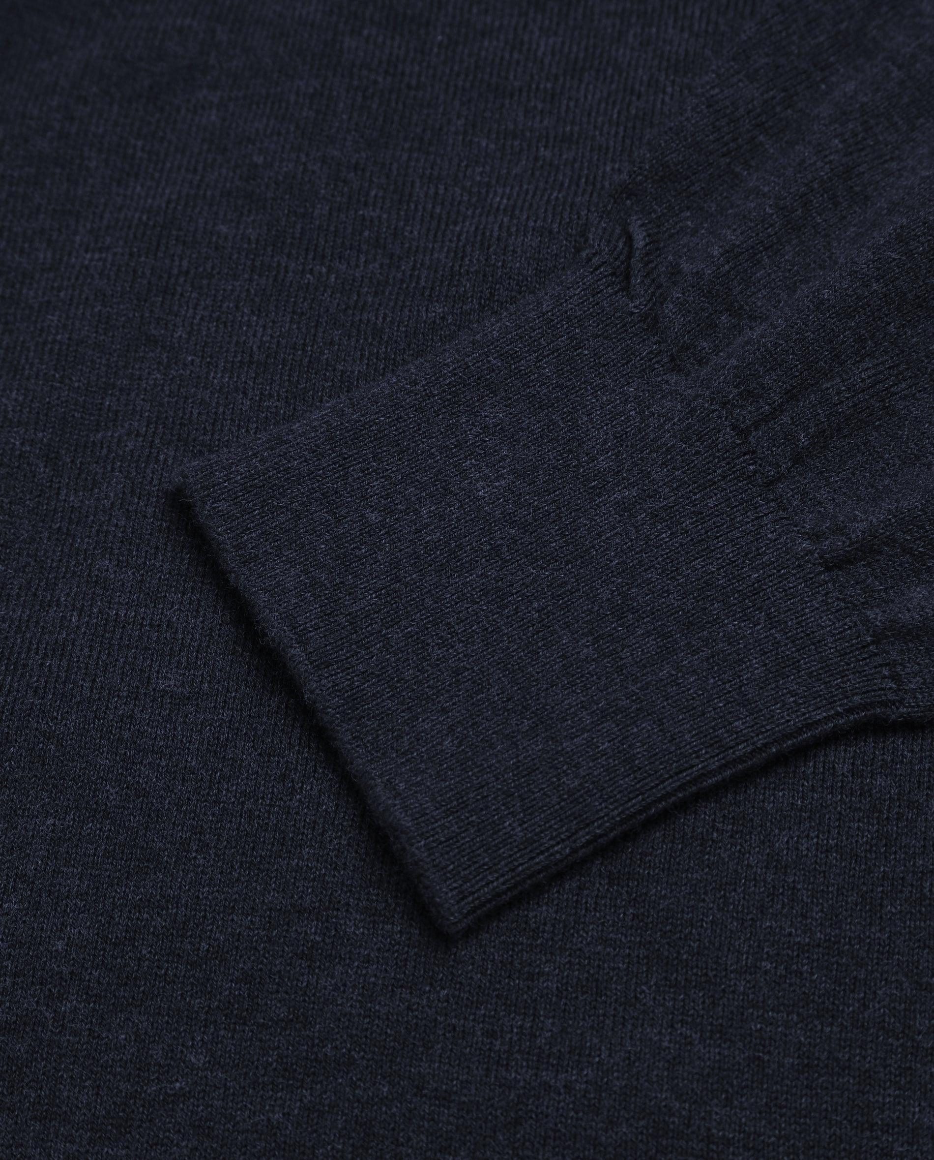 Camisola Regular Fit de Algodão Azul-marinho-4