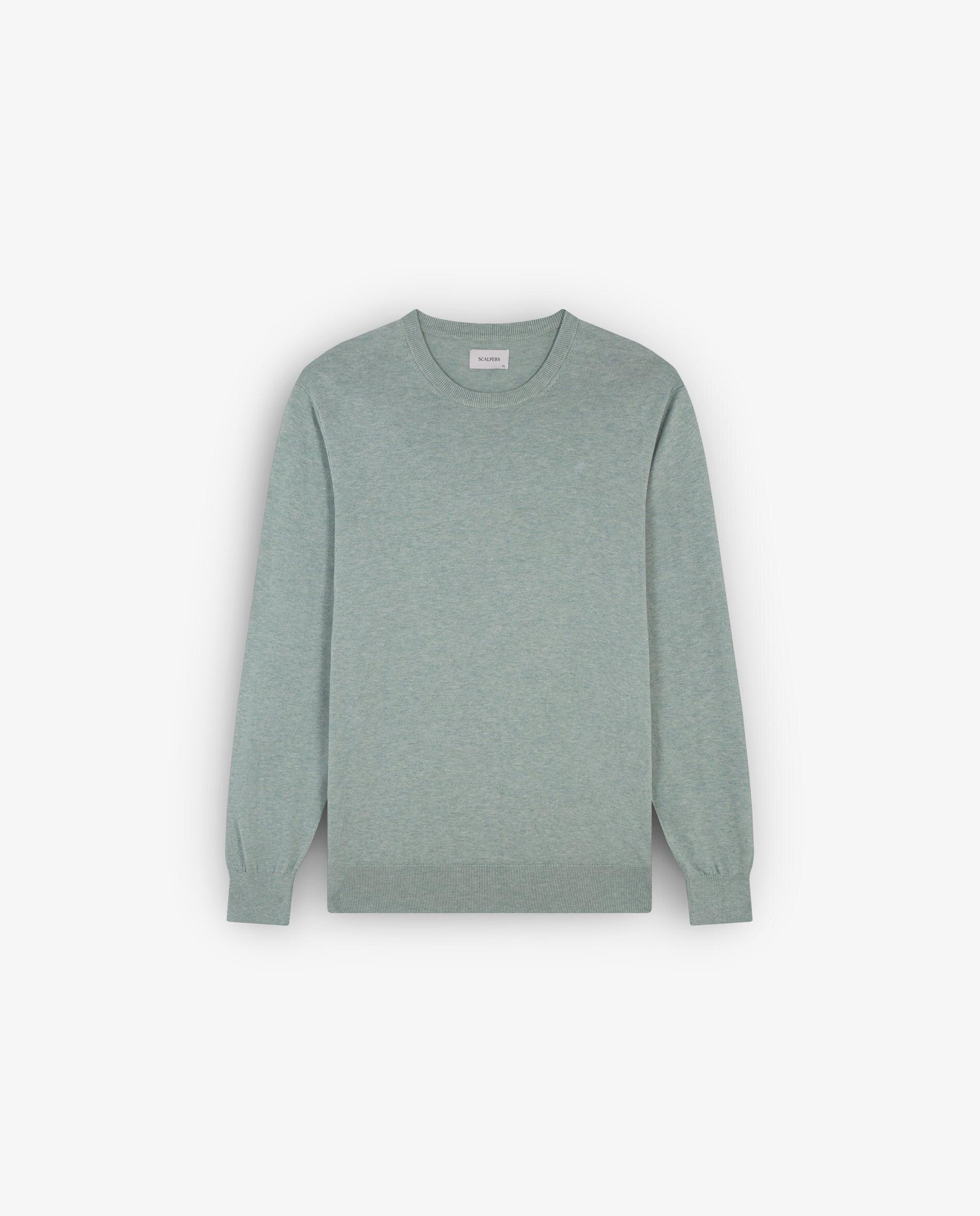 Camisola Regular Fit de Algodão Verde-claro-3