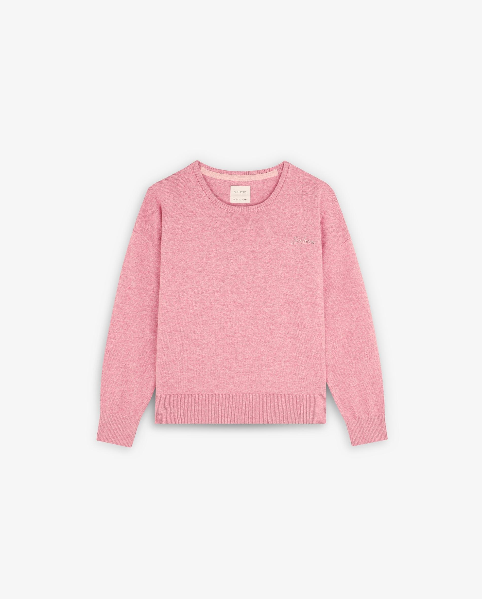 Camisola Infantil de Algodão com Caveira em Contraste Rosa-4