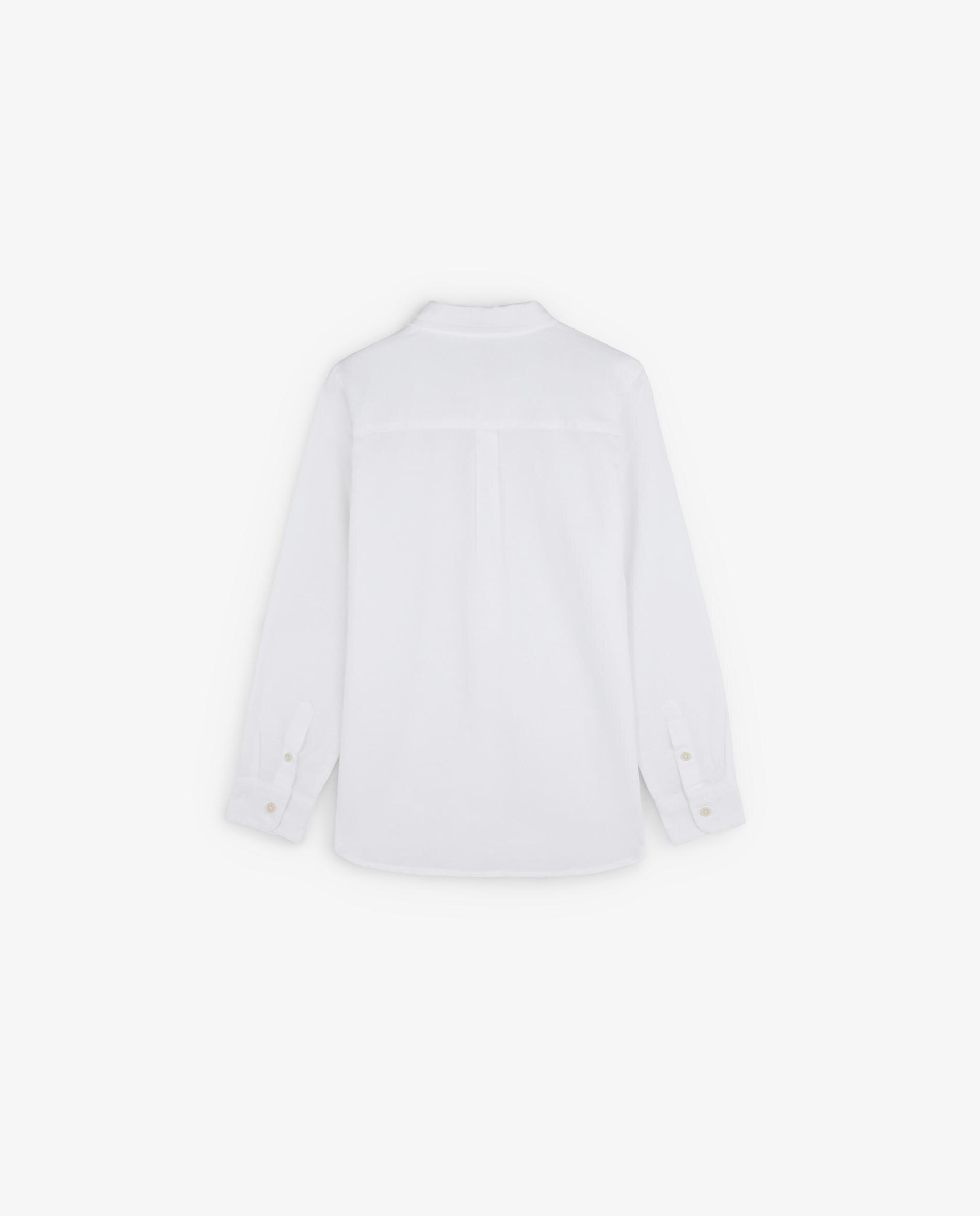 Camisa Infantil de Manga Comprida com Caveira Bordada Branco-5