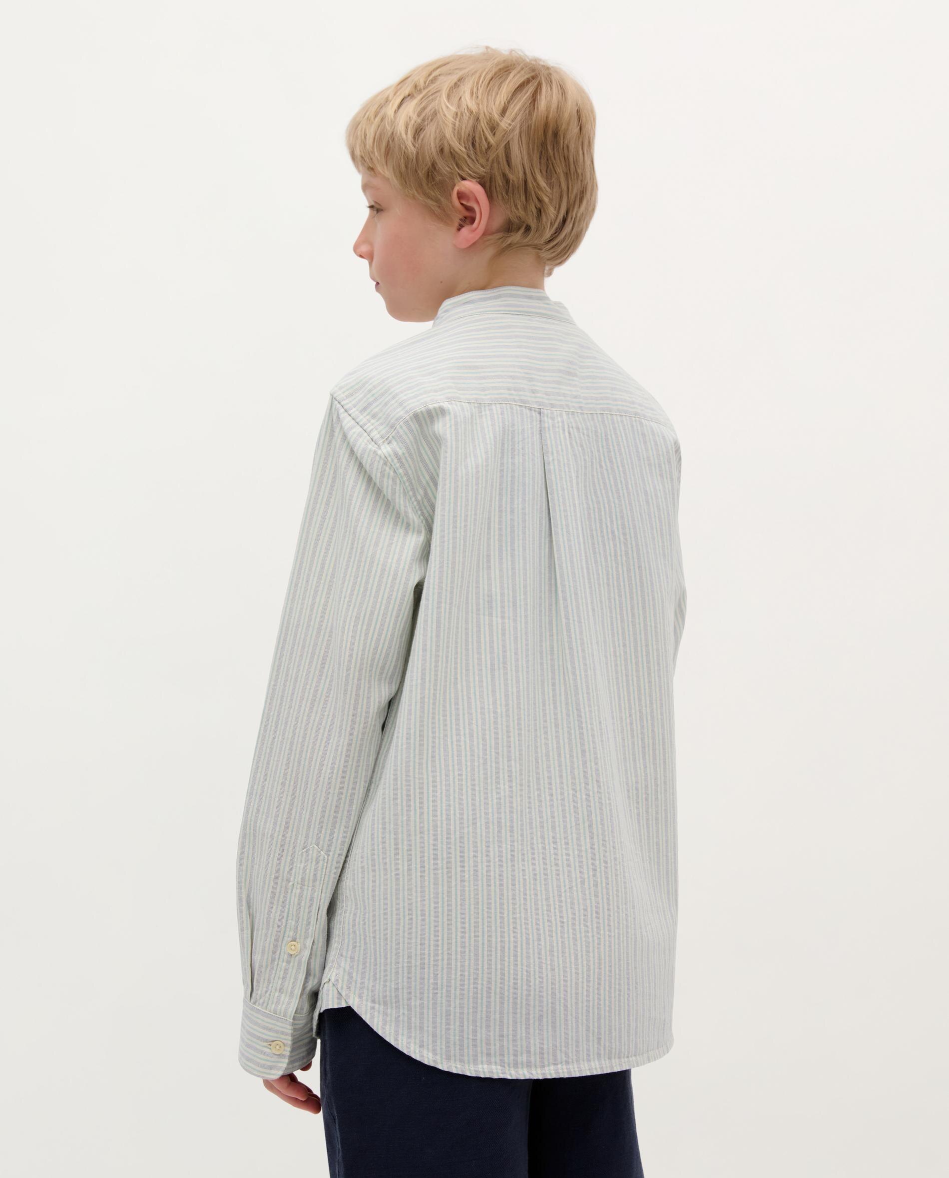 Camisa Infantil de Algodão às Riscas Scalpers Verde-2