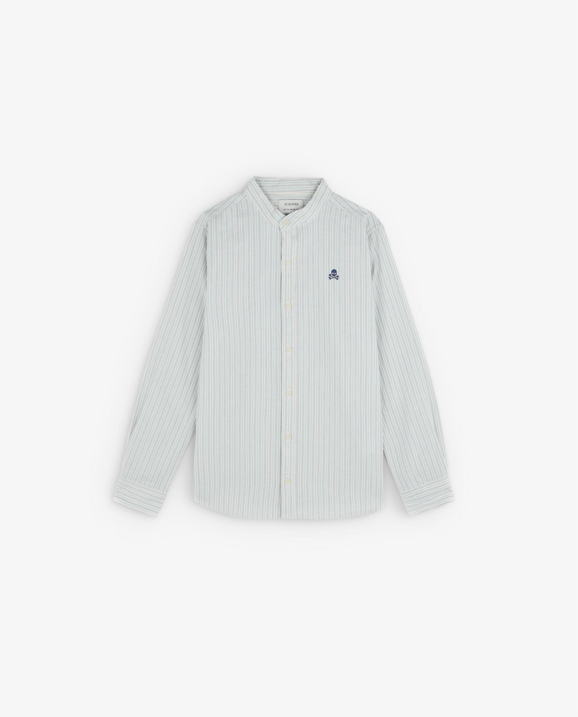 Camisa Infantil de Algodão às Riscas Scalpers Verde-4