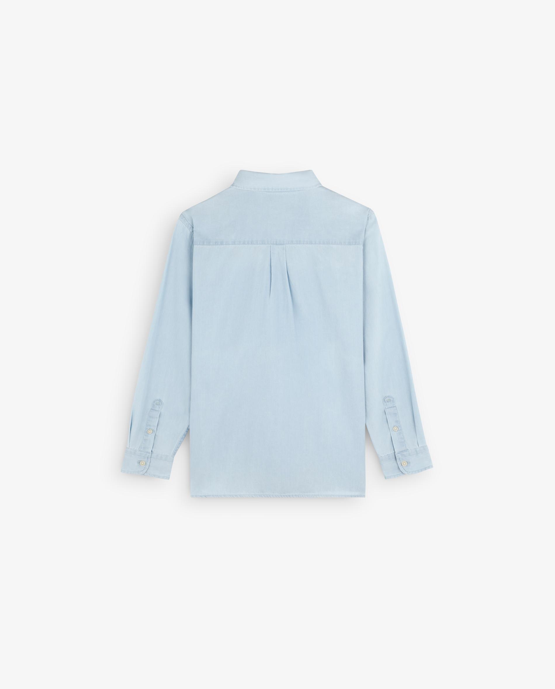 Camisa Infantil Tipo Polo Jeans Azul-claro-5