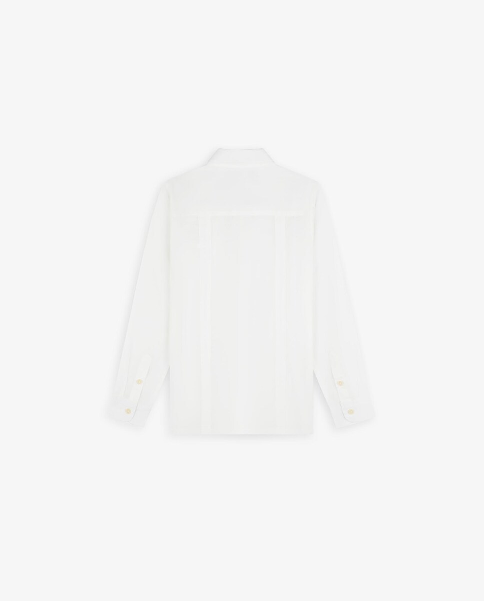 Camisa Infantil com Fecho de Botões e Bolsos Branco-5