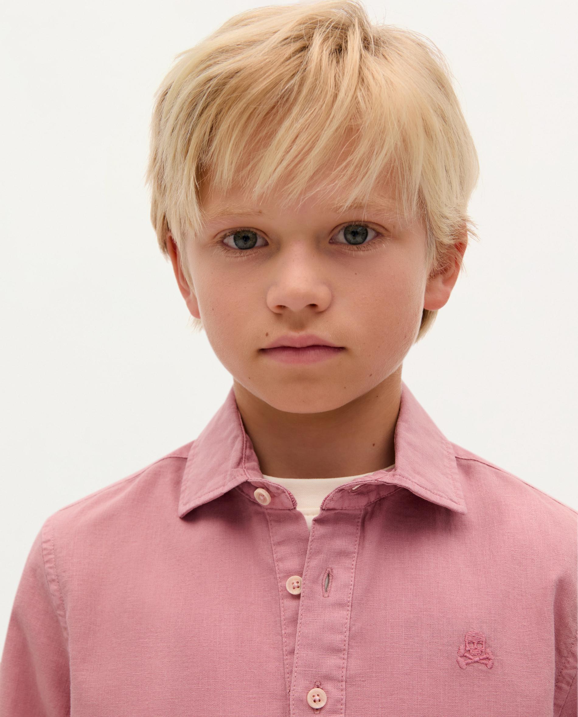 Camisa Infantil Tipo Polo de Manga Comprida Scalpers Roxo-4
