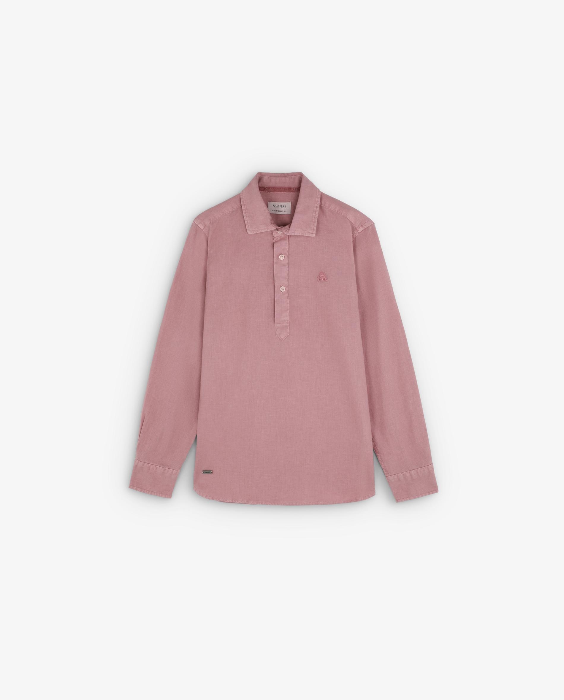 Camisa Infantil Tipo Polo de Manga Comprida Scalpers Roxo-5