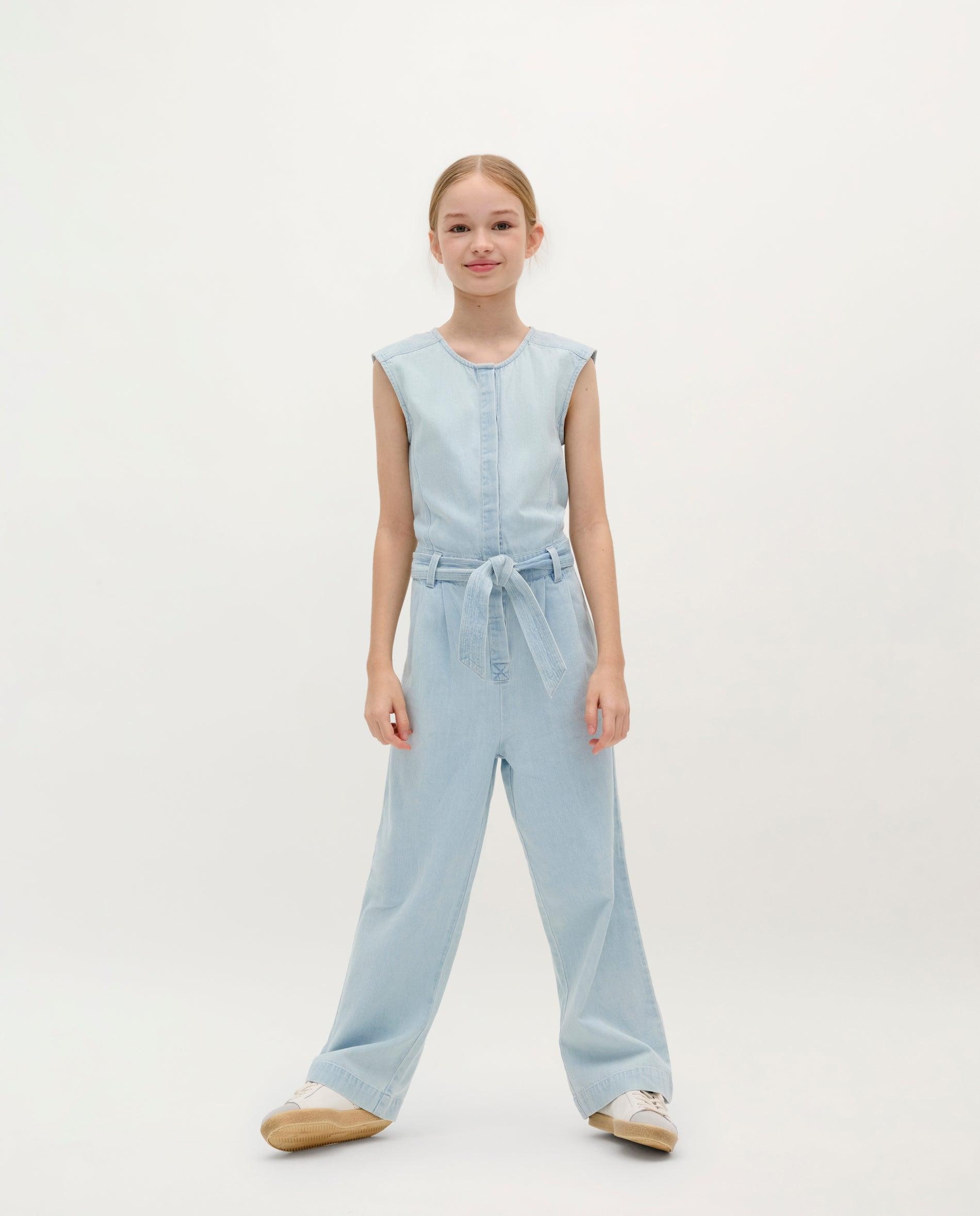 Macacão Infantil Jeans com Fecho de Botões Scalpers Azul-1