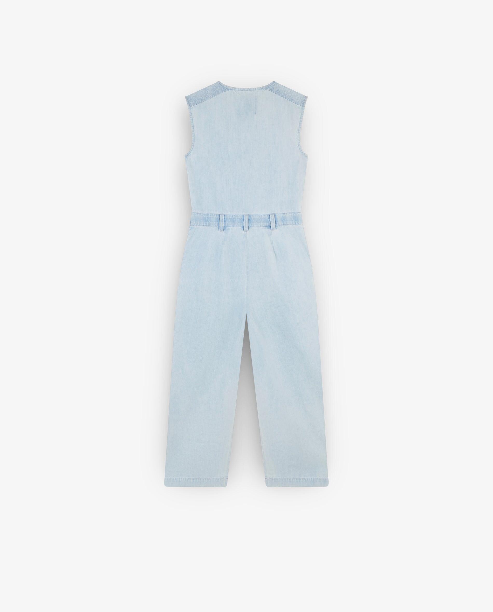 Macacão Infantil Jeans com Fecho de Botões Scalpers Azul-5