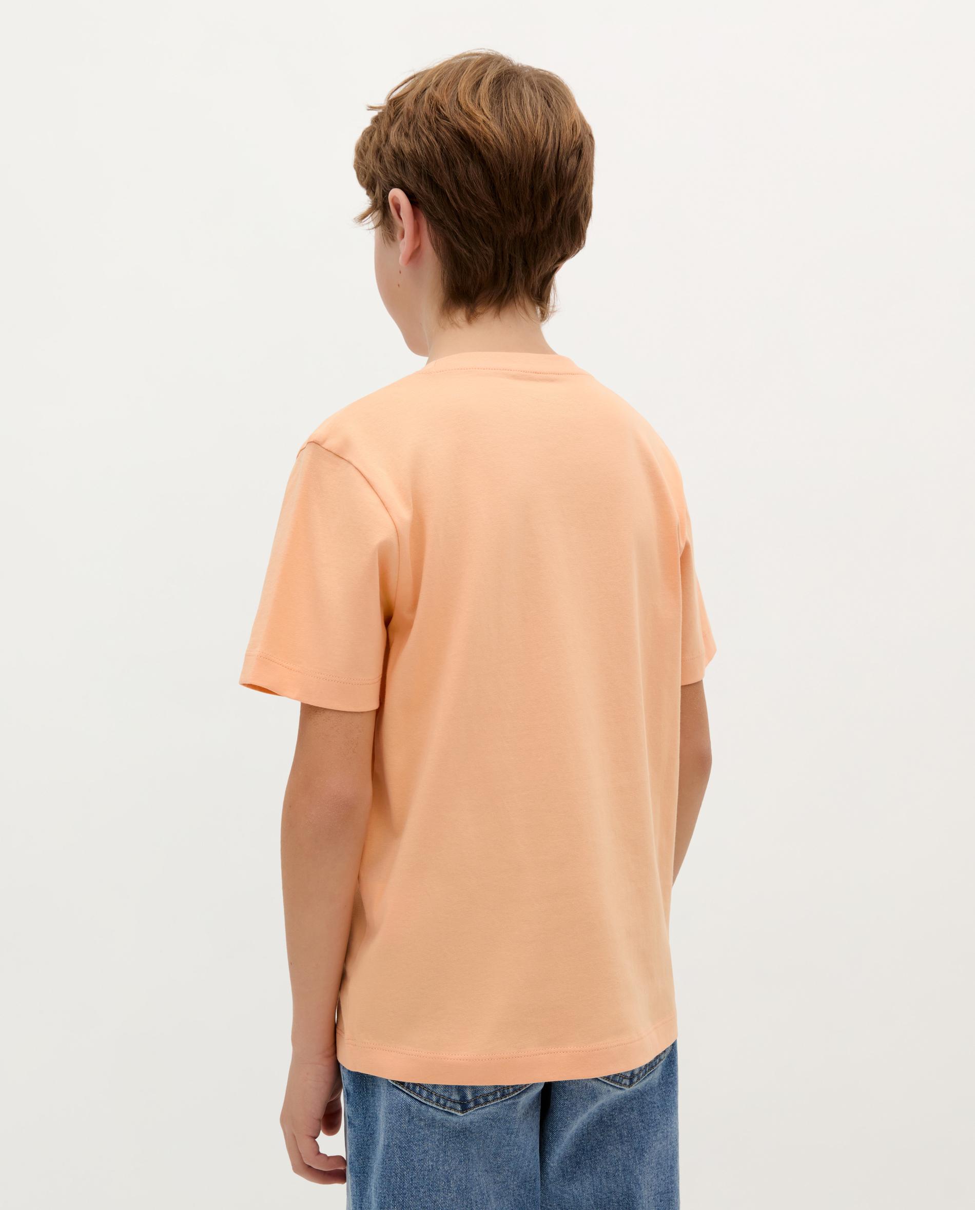 T-shirt Infantil em Algodão de Manga Curta Laranja-2