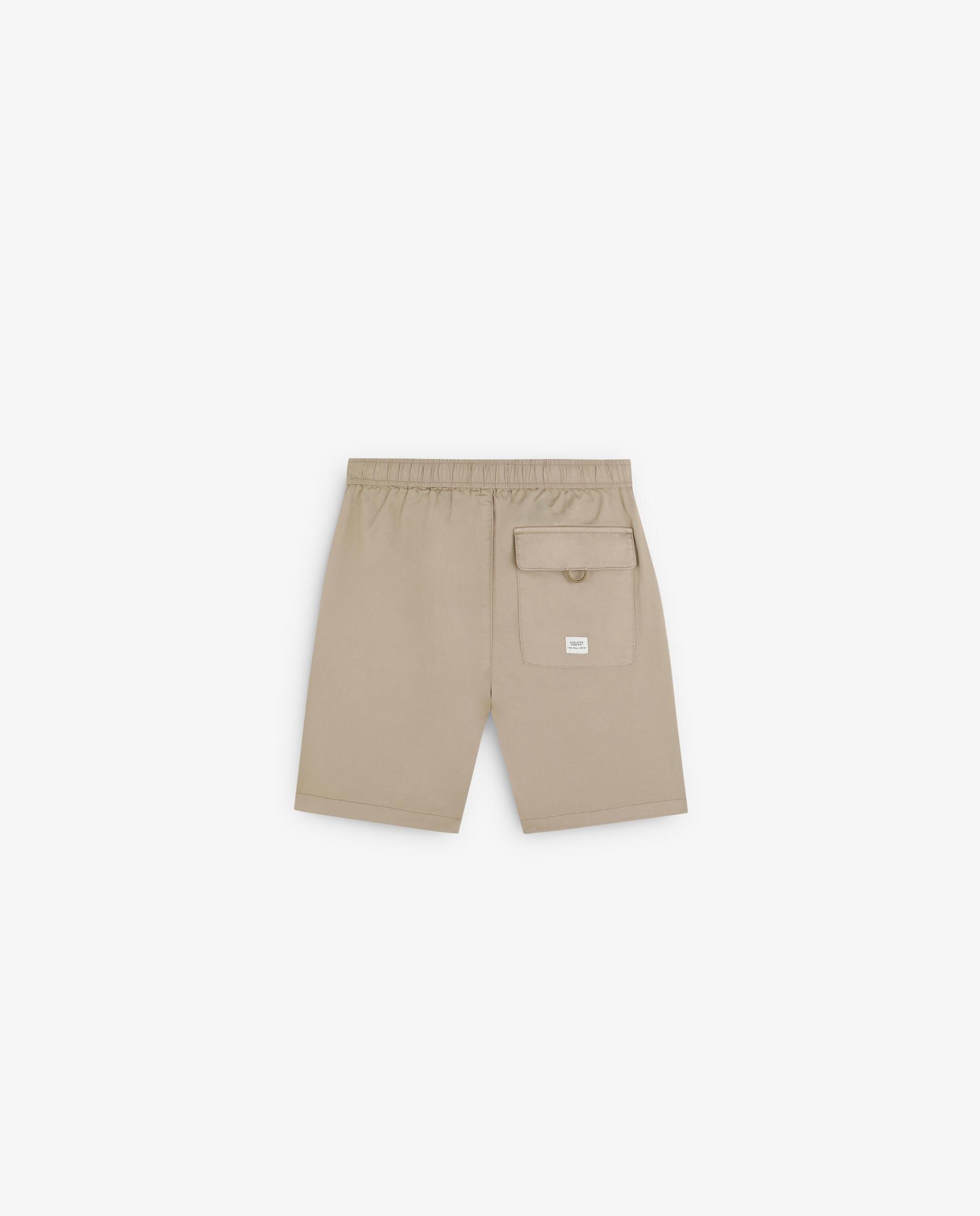 Bermudas Infantil com Cintura Elástica e Fecho Zip e Botão Scalpers Taupe-5
