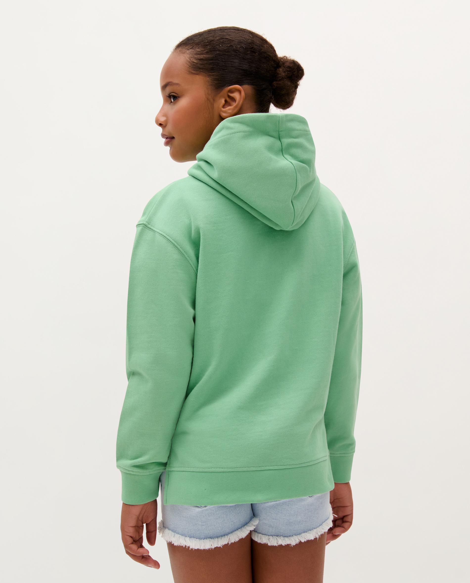 Sweatshirt Infantil de Algodão com Capuz Verde-2