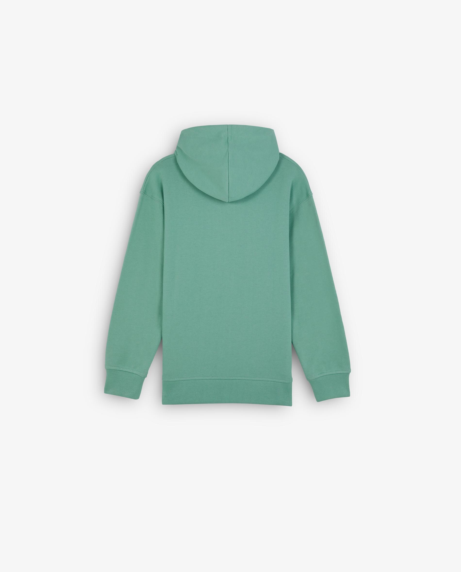 Sweatshirt Infantil de Algodão com Capuz Verde-5