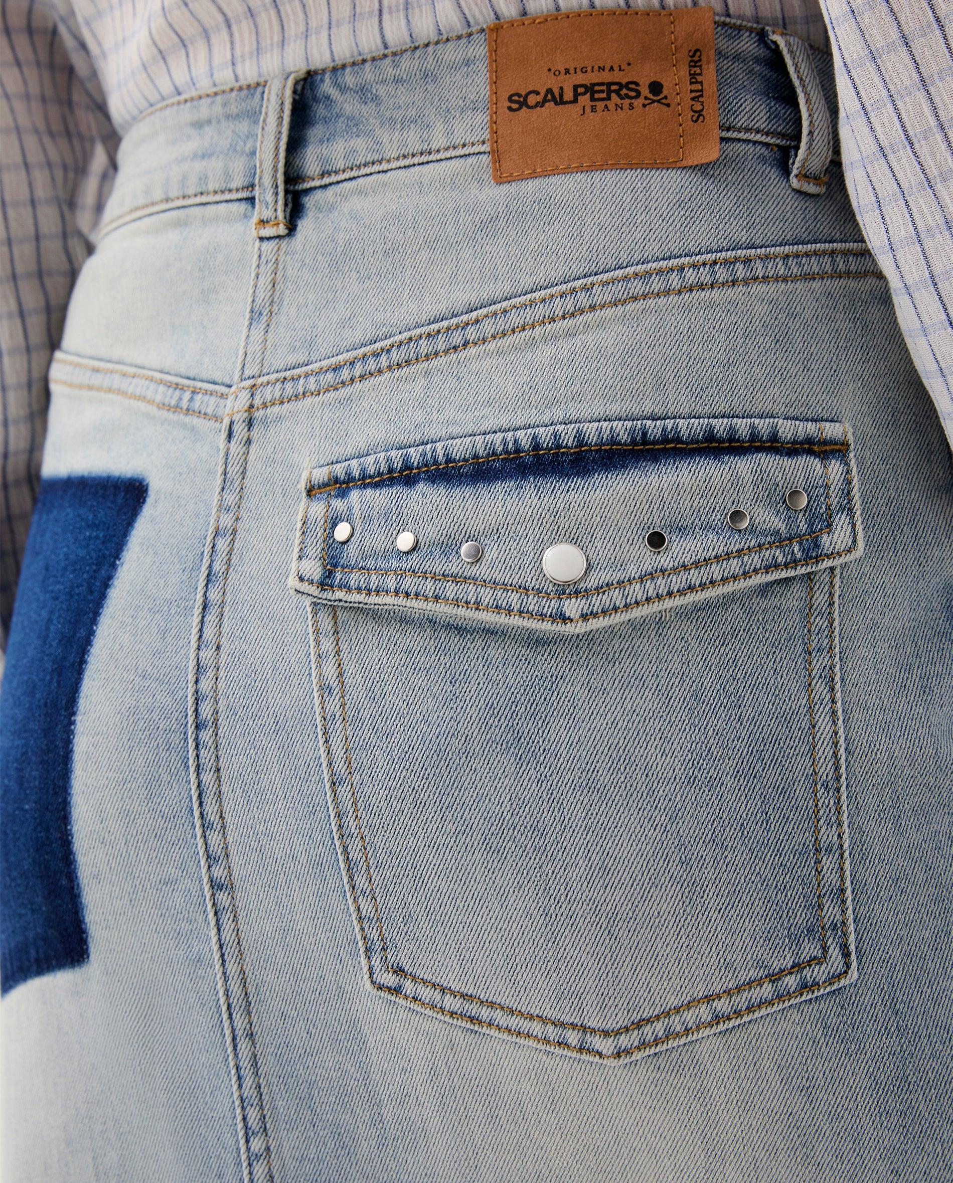 Saia Midi Denim Azul-3