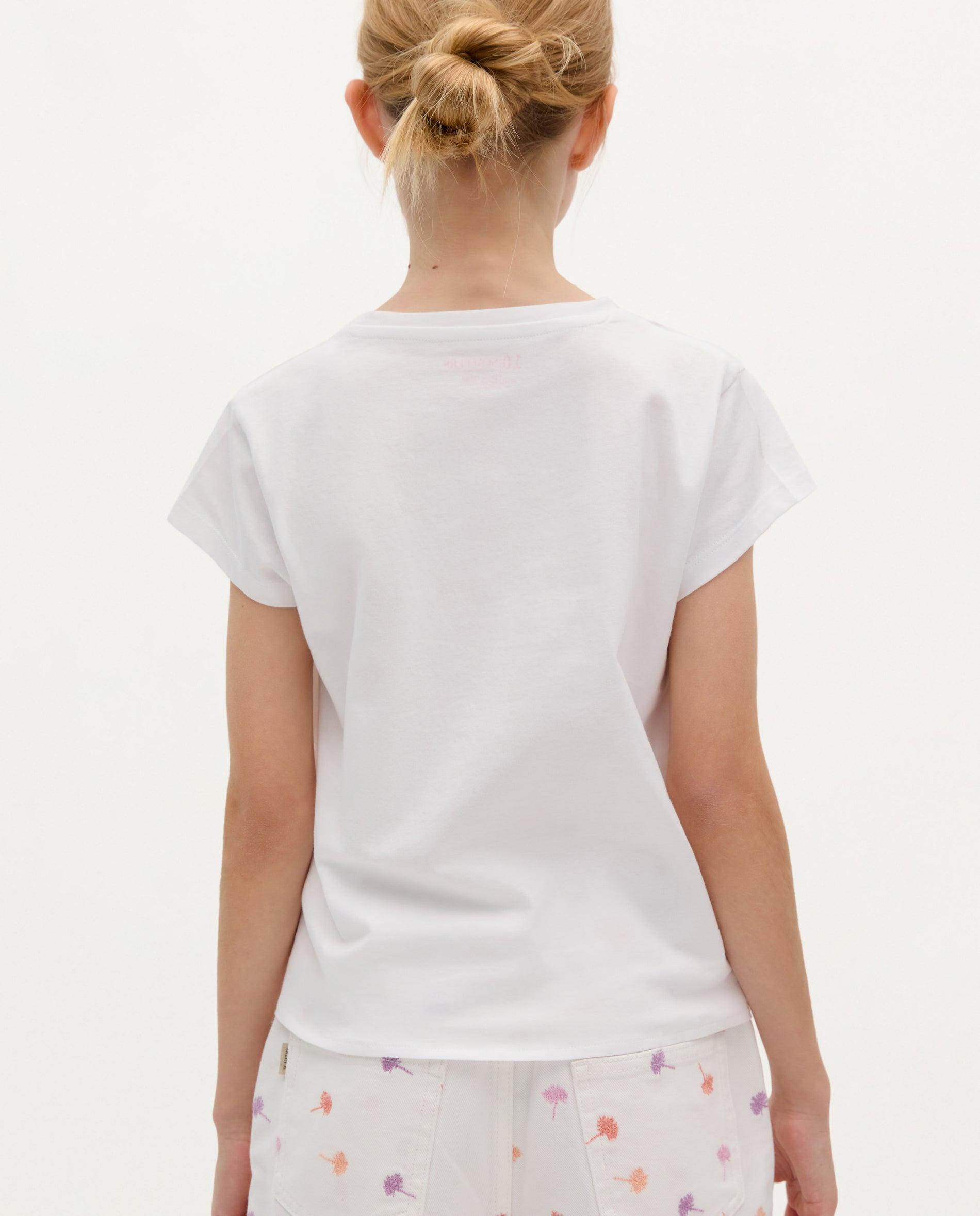 T-shirt Infantil de Algodão com Detalhe de Nó Branco-2