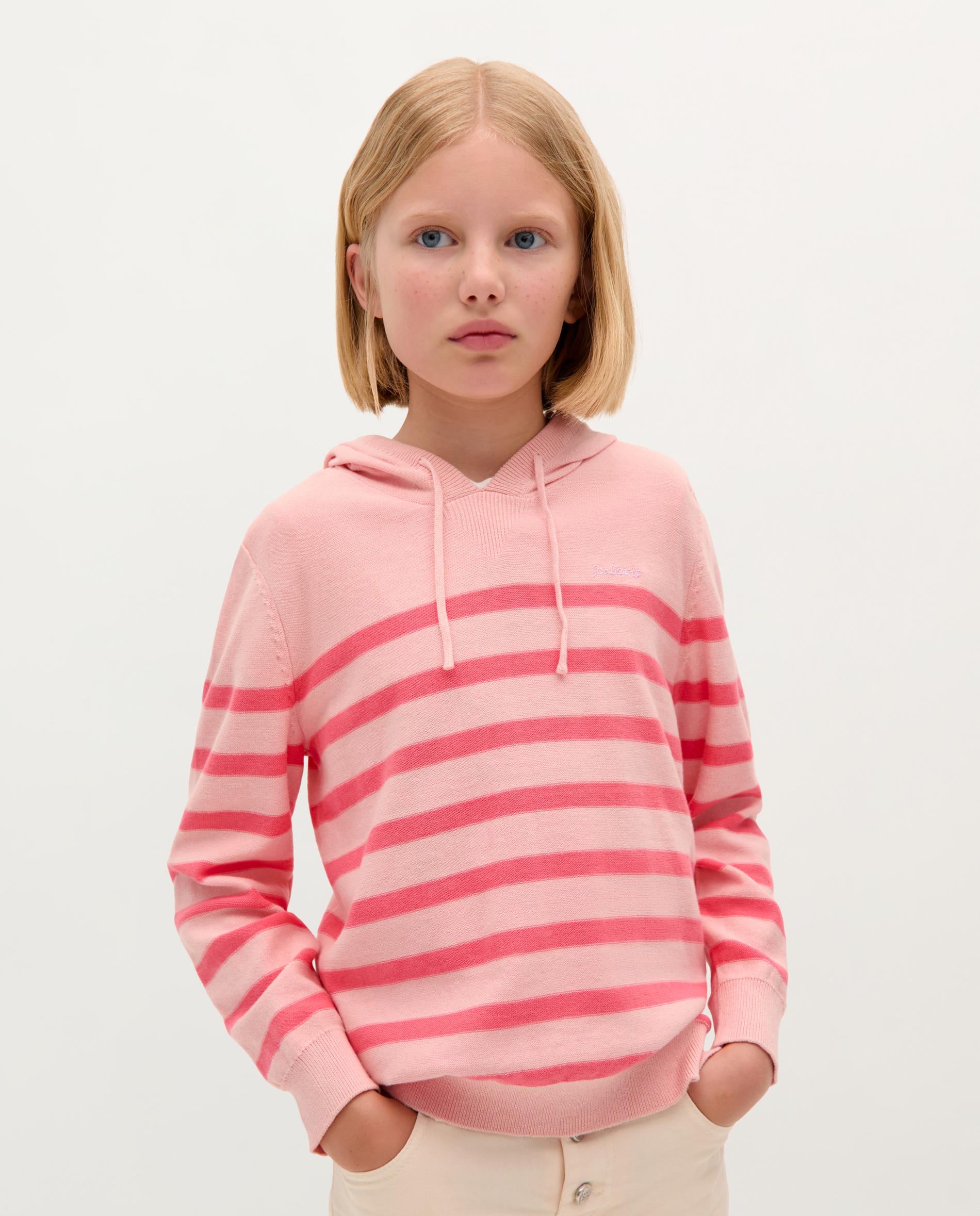 Sweatshirt Infantil de Malha com Capuz Scalpers Coral-1