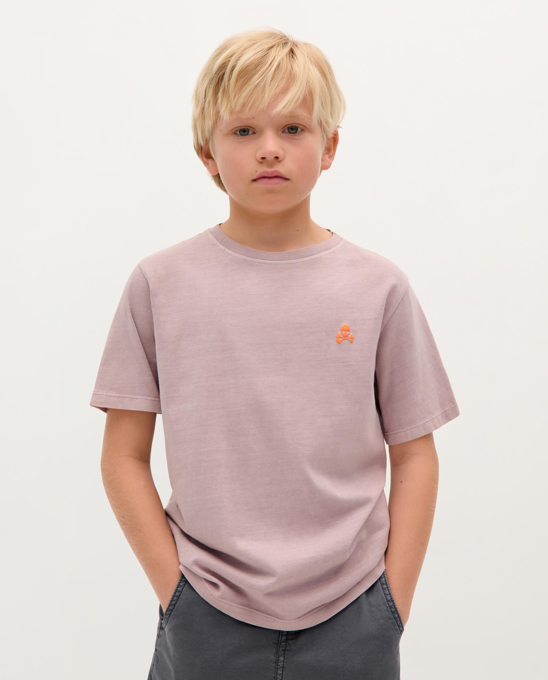 T-shirt Infantil em Algodão de Manga Curta Roxo-1