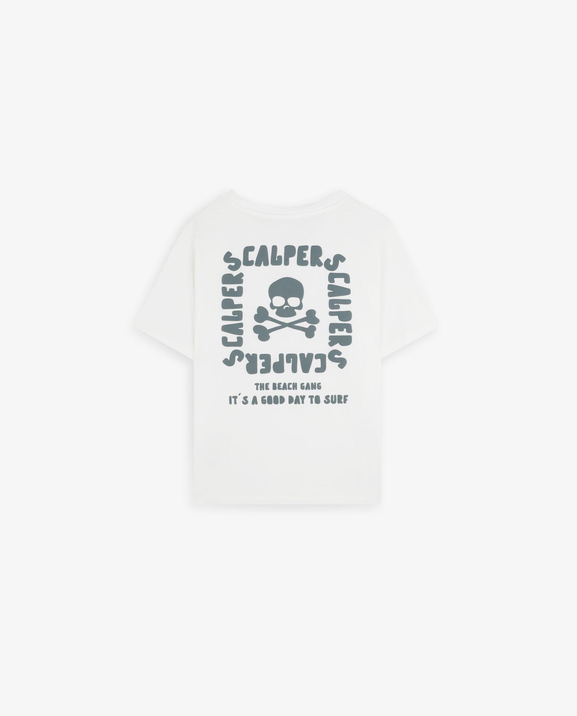 T-shirt Infantil de Algodão de Manga Curta Branco-2