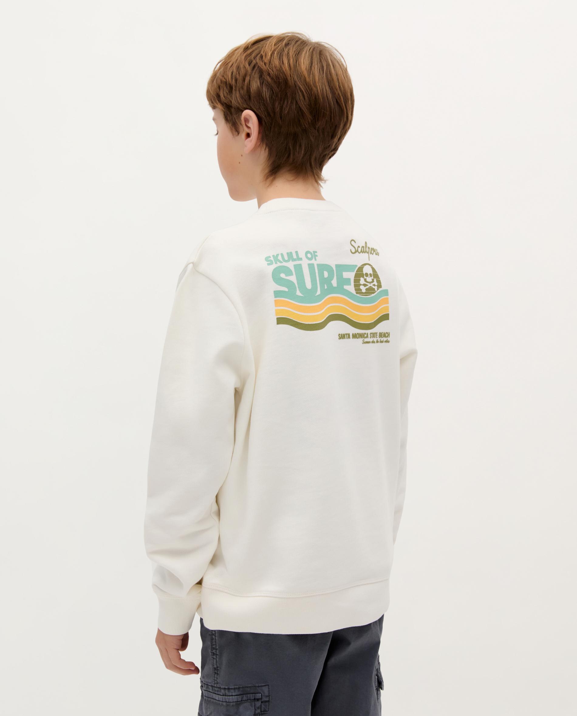 Sweatshirt Infantil de Algodão com Bolso Scalpers Branco-2