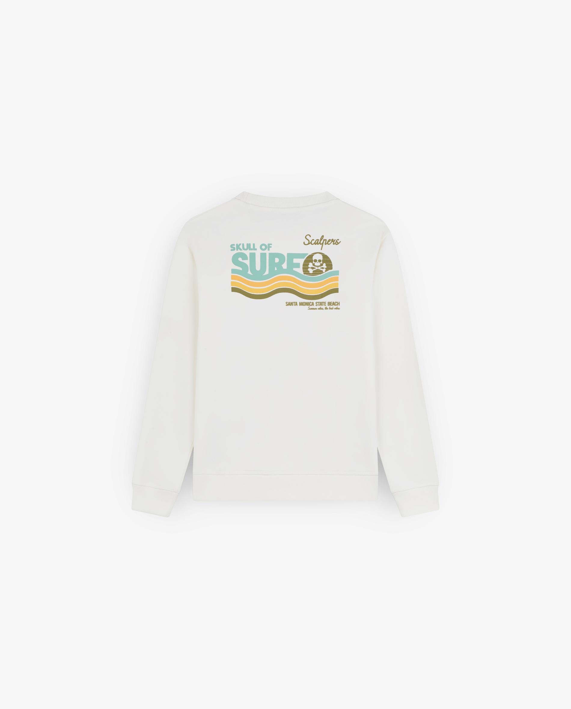Sweatshirt Infantil de Algodão com Bolso Scalpers Branco-5