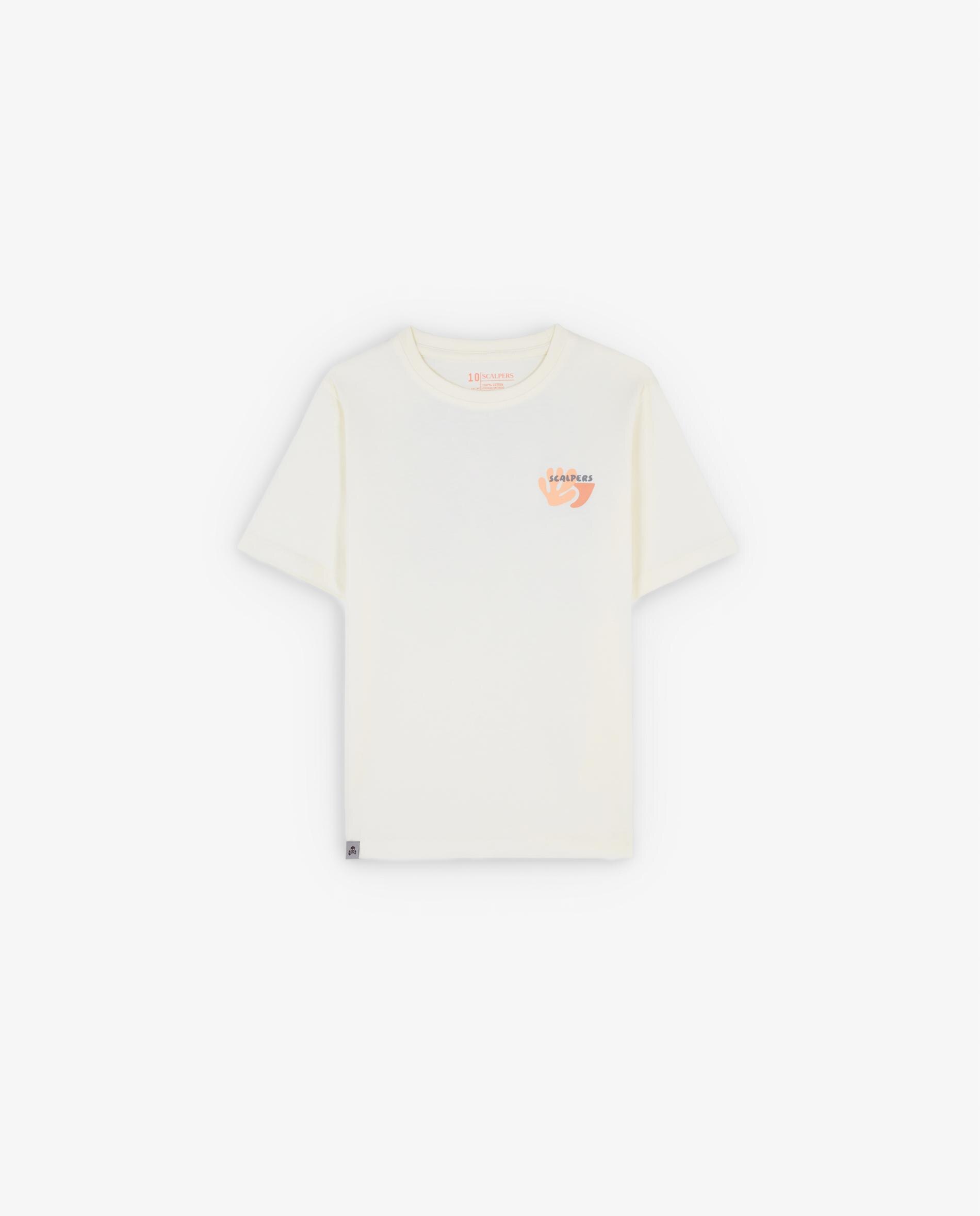 T-shirt Infantil em Algodão de Manga Curta Branco-4