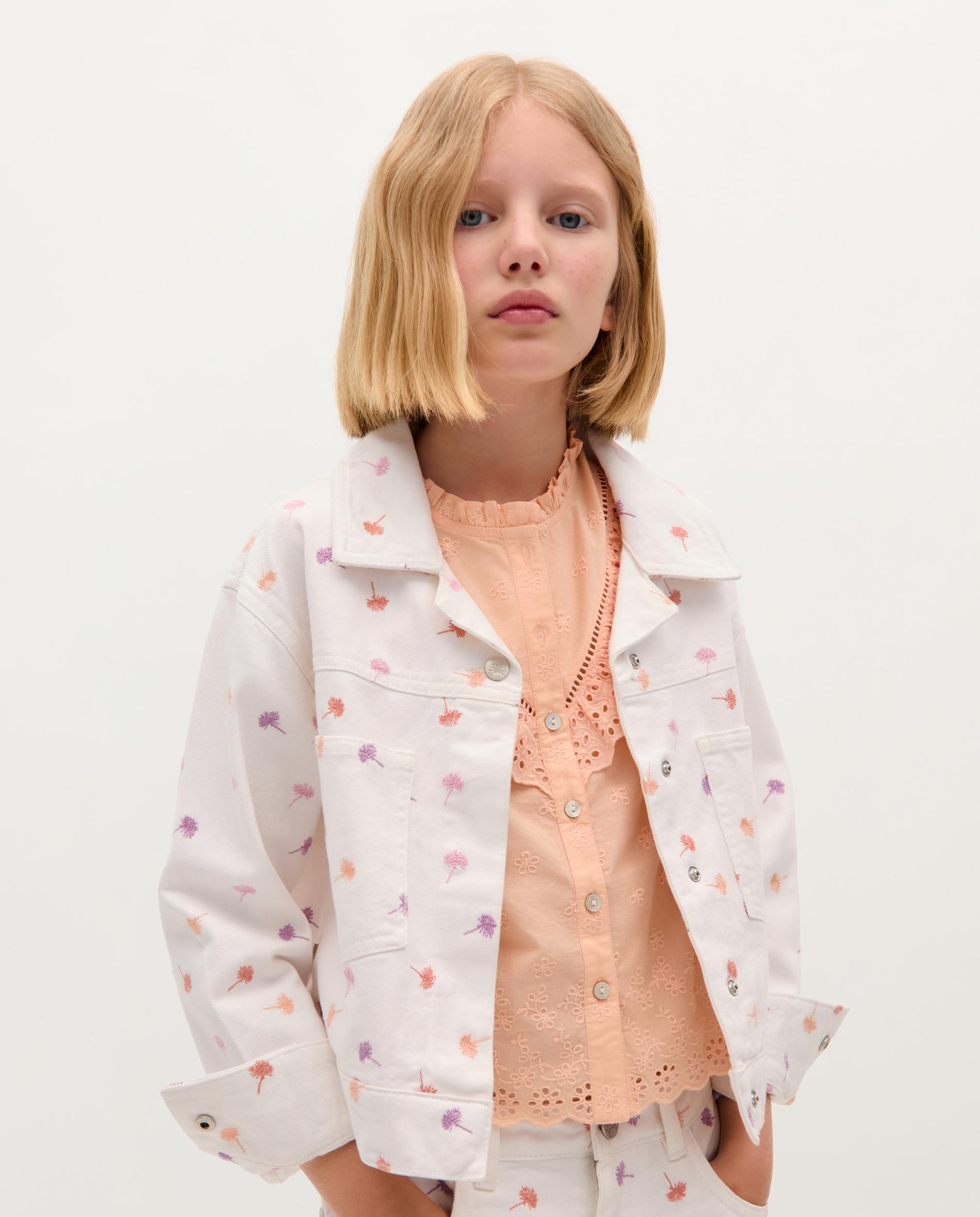 Casaco Infantil Denim de Algodão Scalpers Branco-1