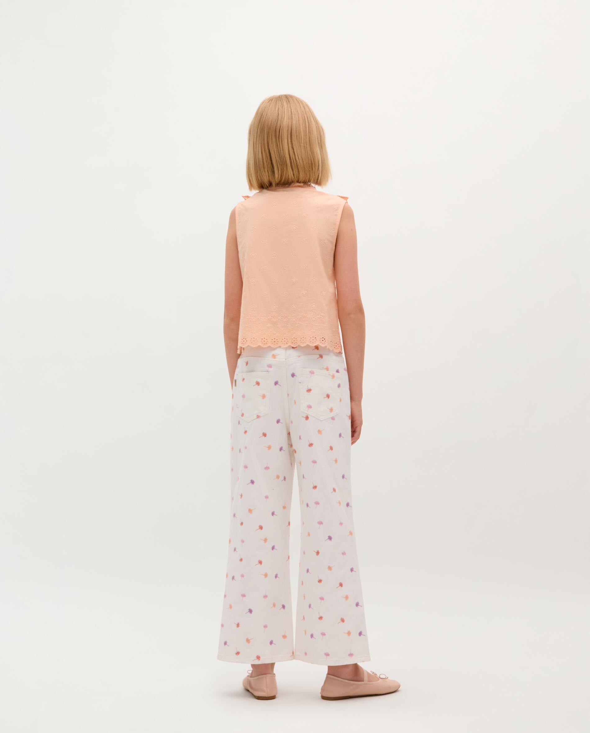 Jeans Infantil com Corte a Direito de Algodão Scalpers Branco-2