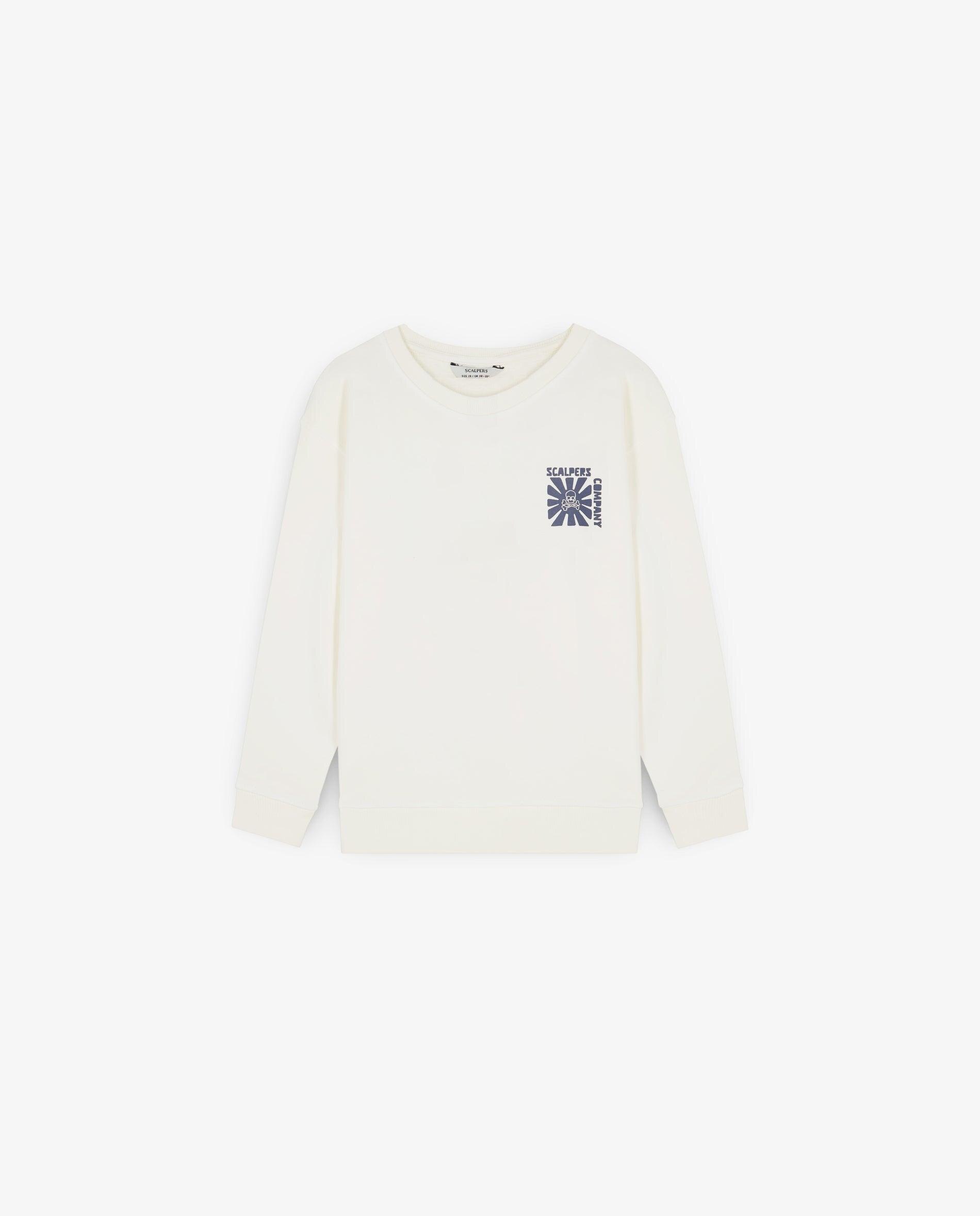 Sweatshirt Infantil de Algodão com Estampados Scalpers Branco-4