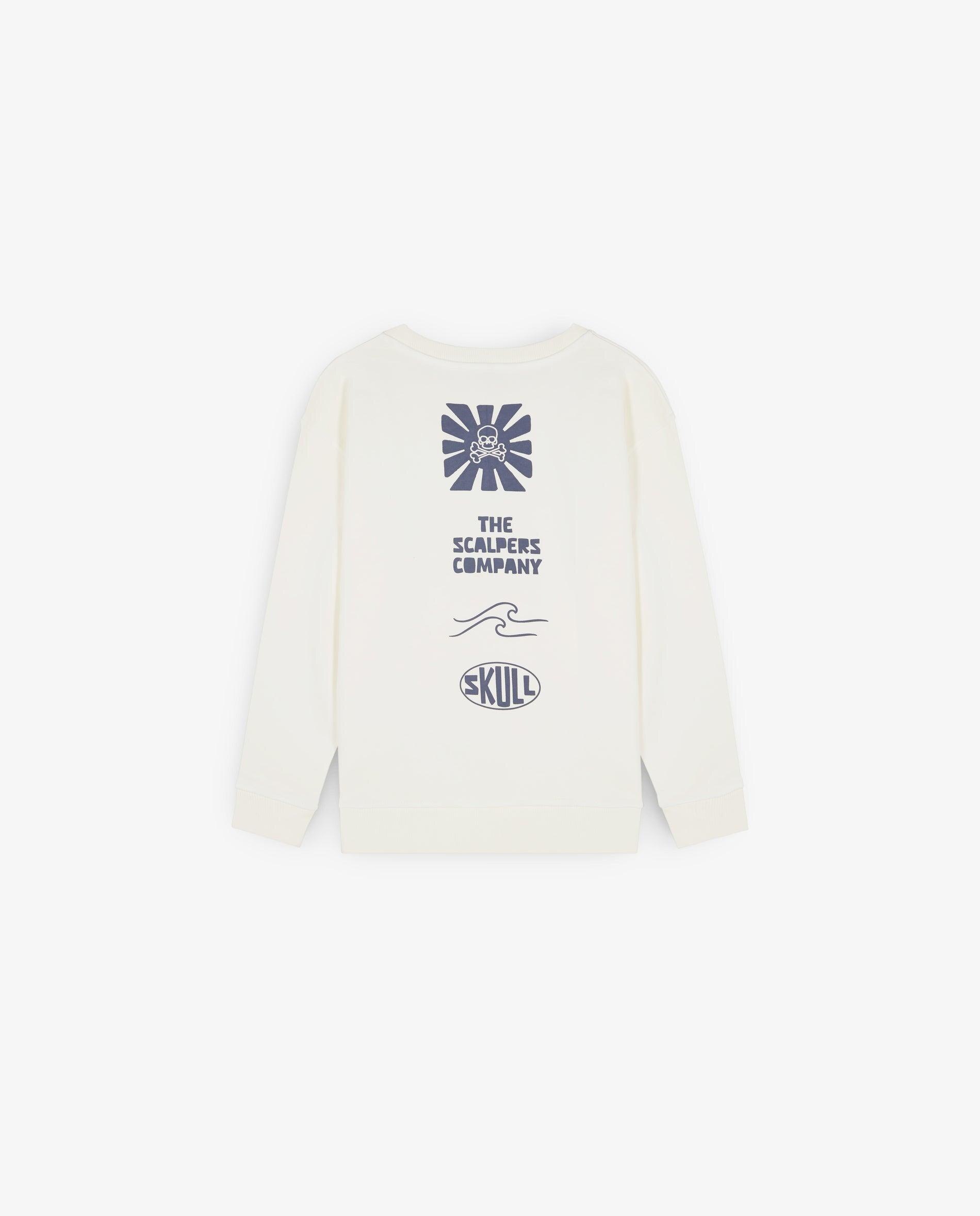 Sweatshirt Infantil de Algodão com Estampados Scalpers Branco-5
