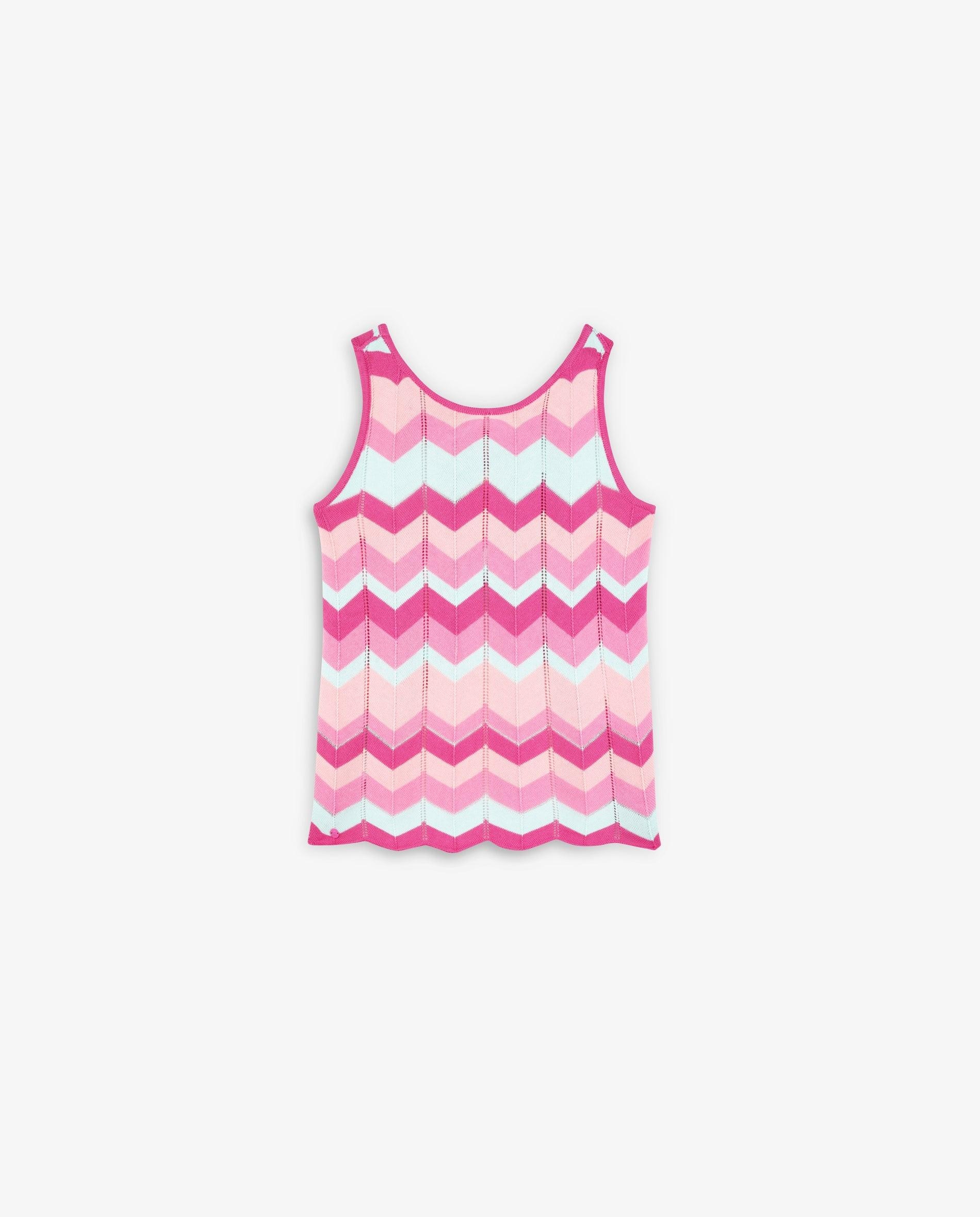 T-shirt Infantil de Malha com Costas Cruzada Scalpers Rosa-1