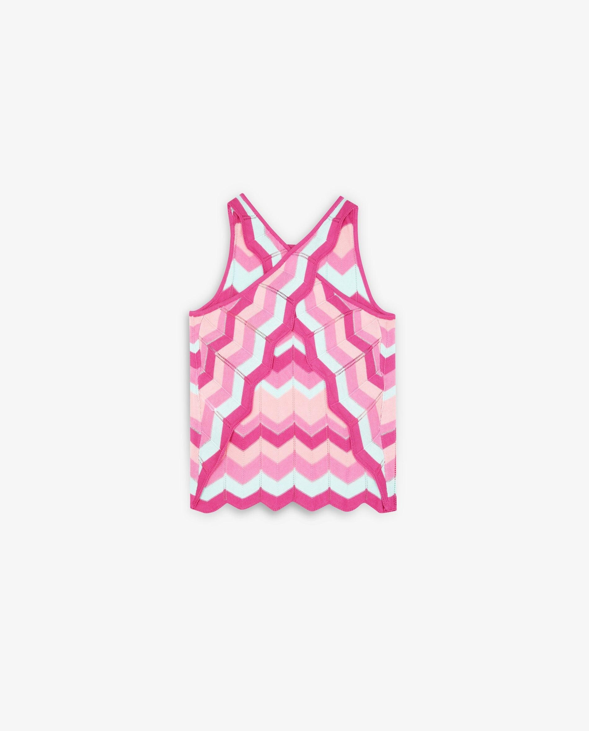 T-shirt Infantil de Malha com Costas Cruzada Scalpers Rosa-2