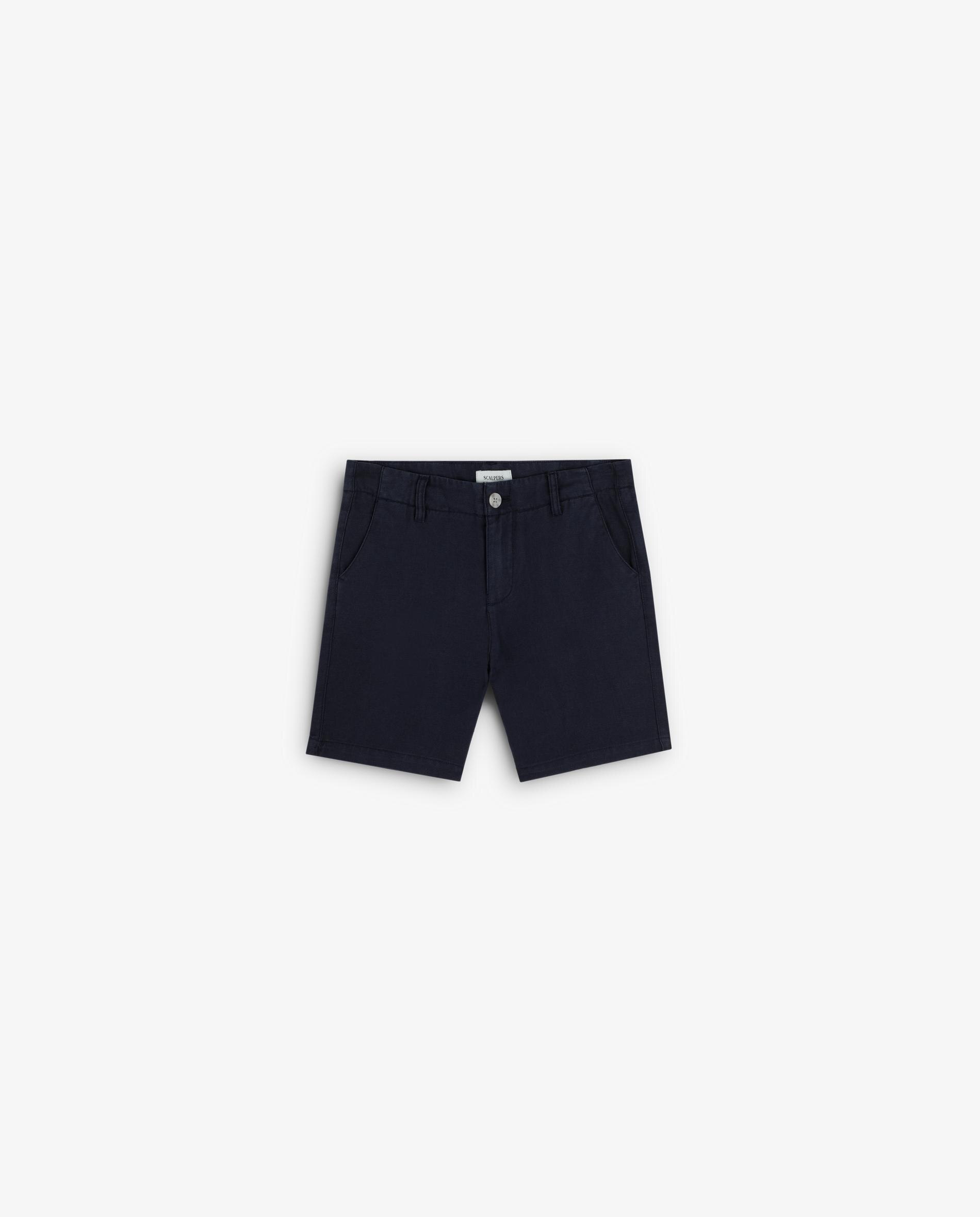 Bermudas Infantil com Fecho Zip e Botão Scalpers Azul-marinho-4