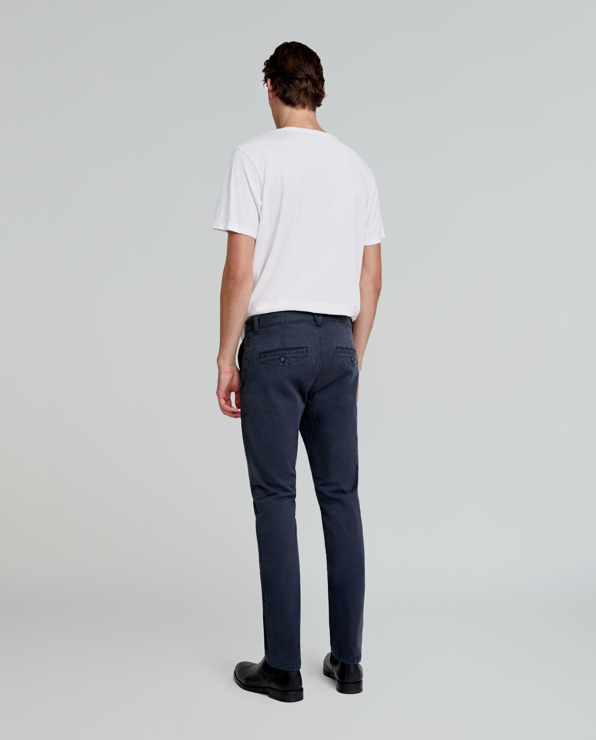 Calças Chino Regular Fit Ligeiramente Elásticas Navy-2