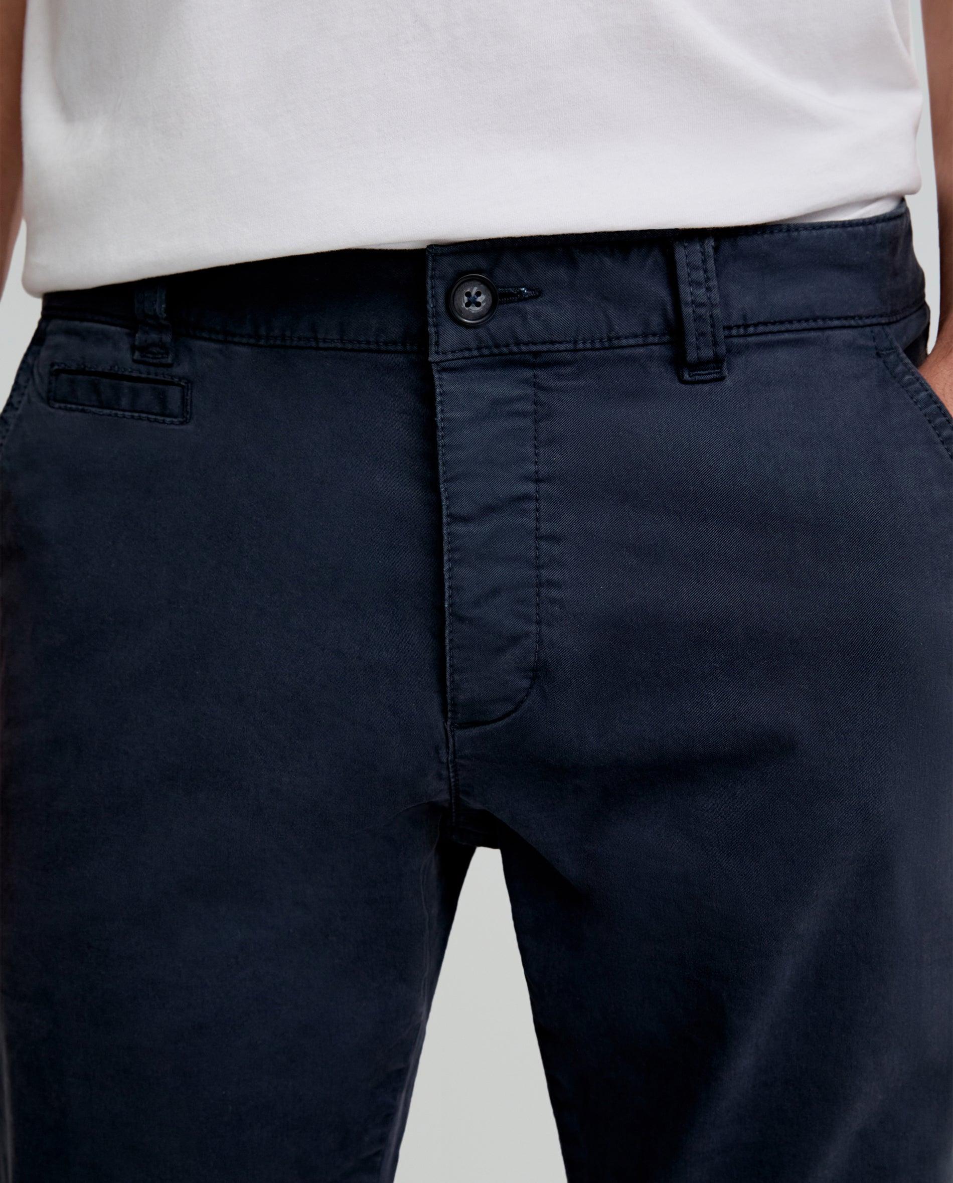 Calças Chino Regular Fit Ligeiramente Elásticas Navy-4