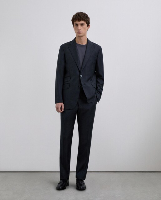 Imagem 0 de Calças de Fato em Lã de Corte a Direito