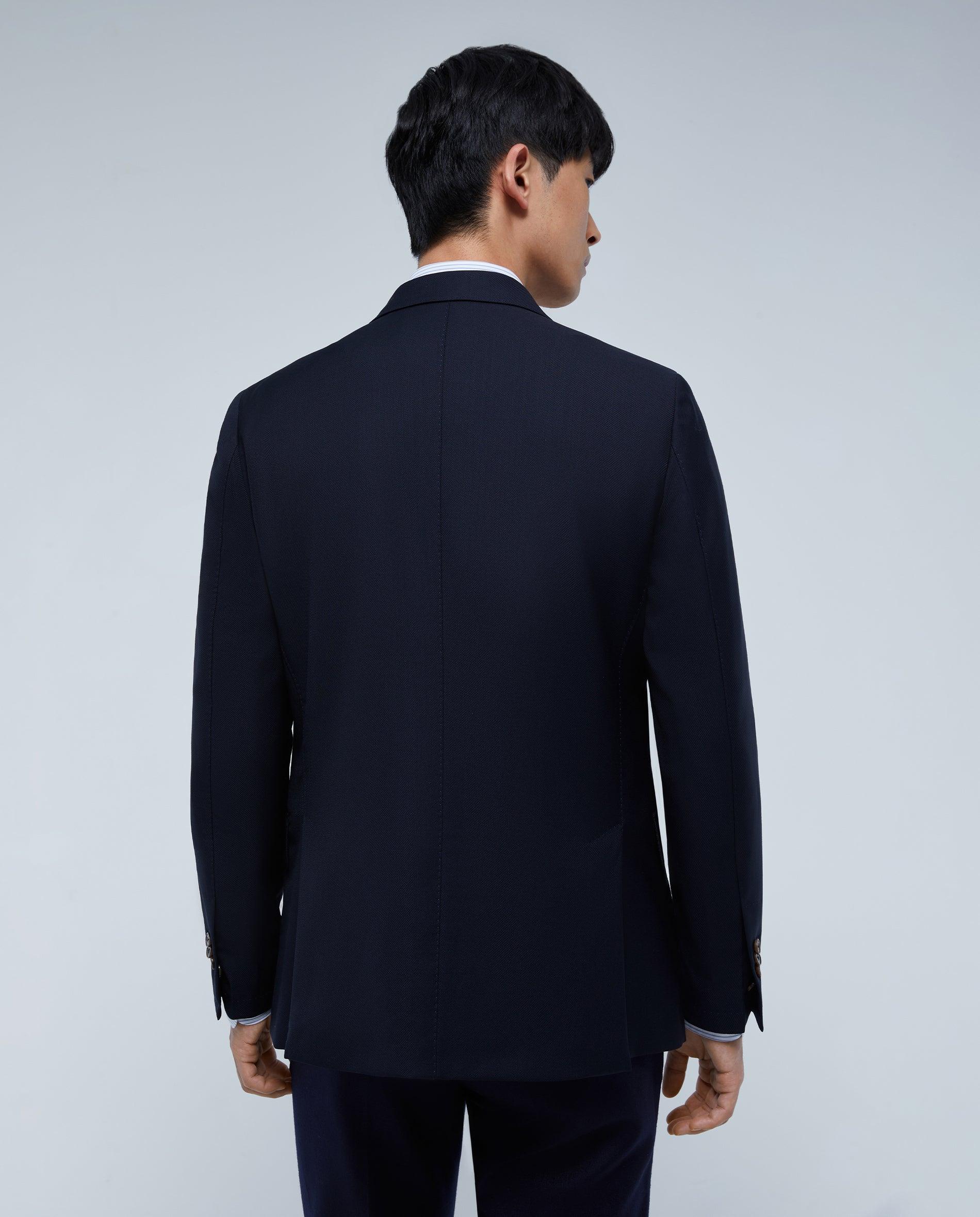 Blazer em Lã 100% com Fecho de Botões Navy-2
