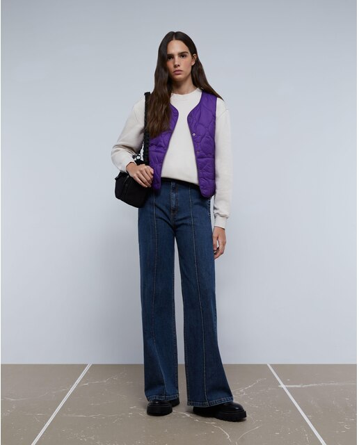 Colete com Bolsos - Roxo