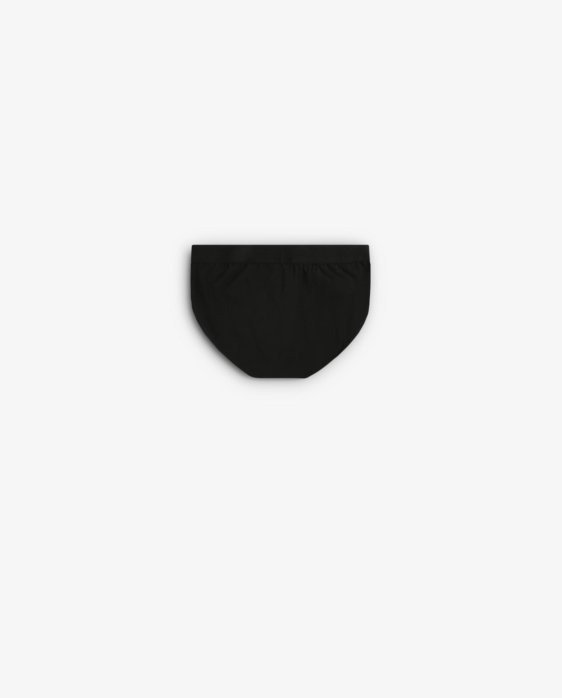 Slip de Algodão Liso Preto-2