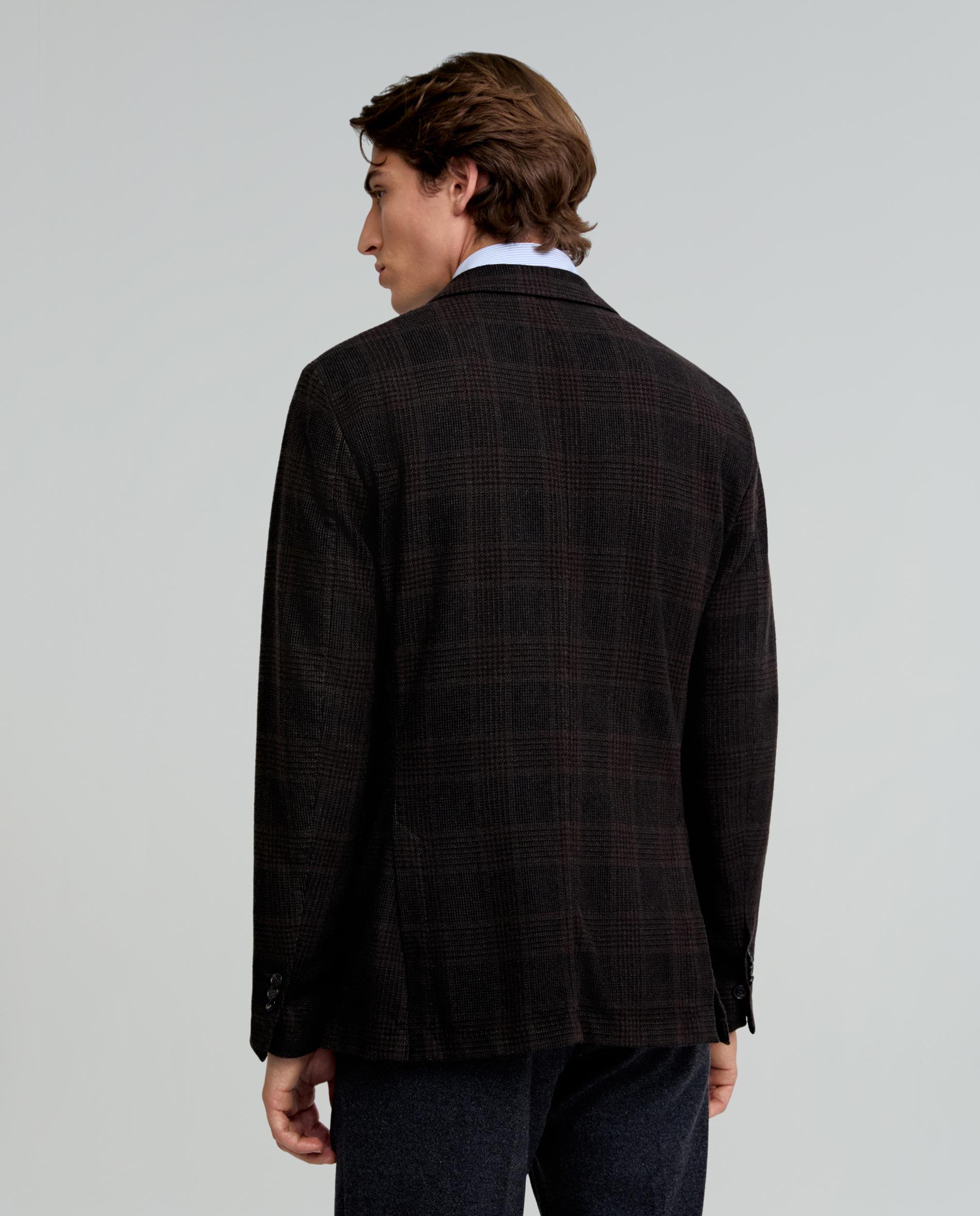 Blazer Aos Quadrados Regular Fit Castanho-5
