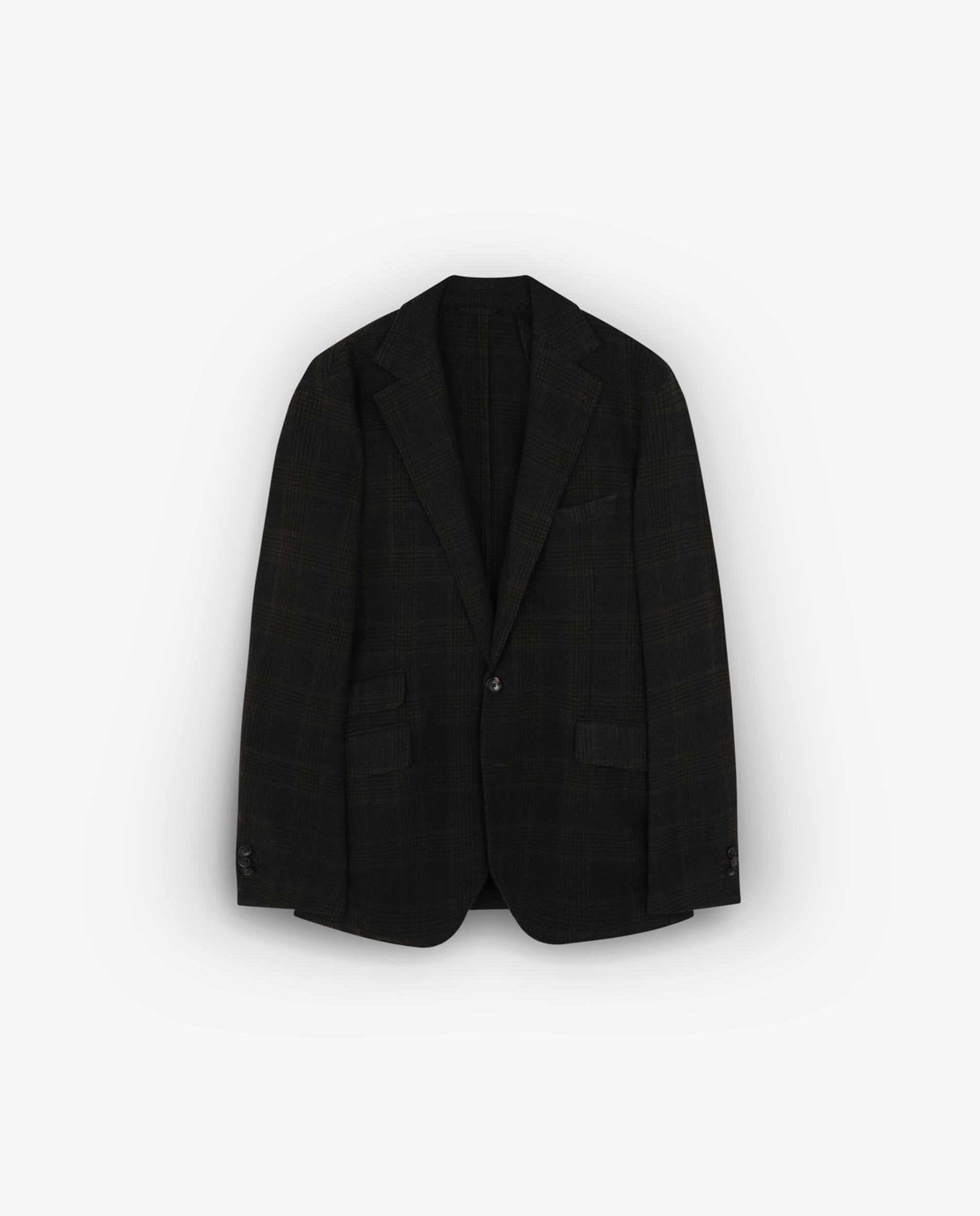 Blazer Aos Quadrados Regular Fit Castanho-6